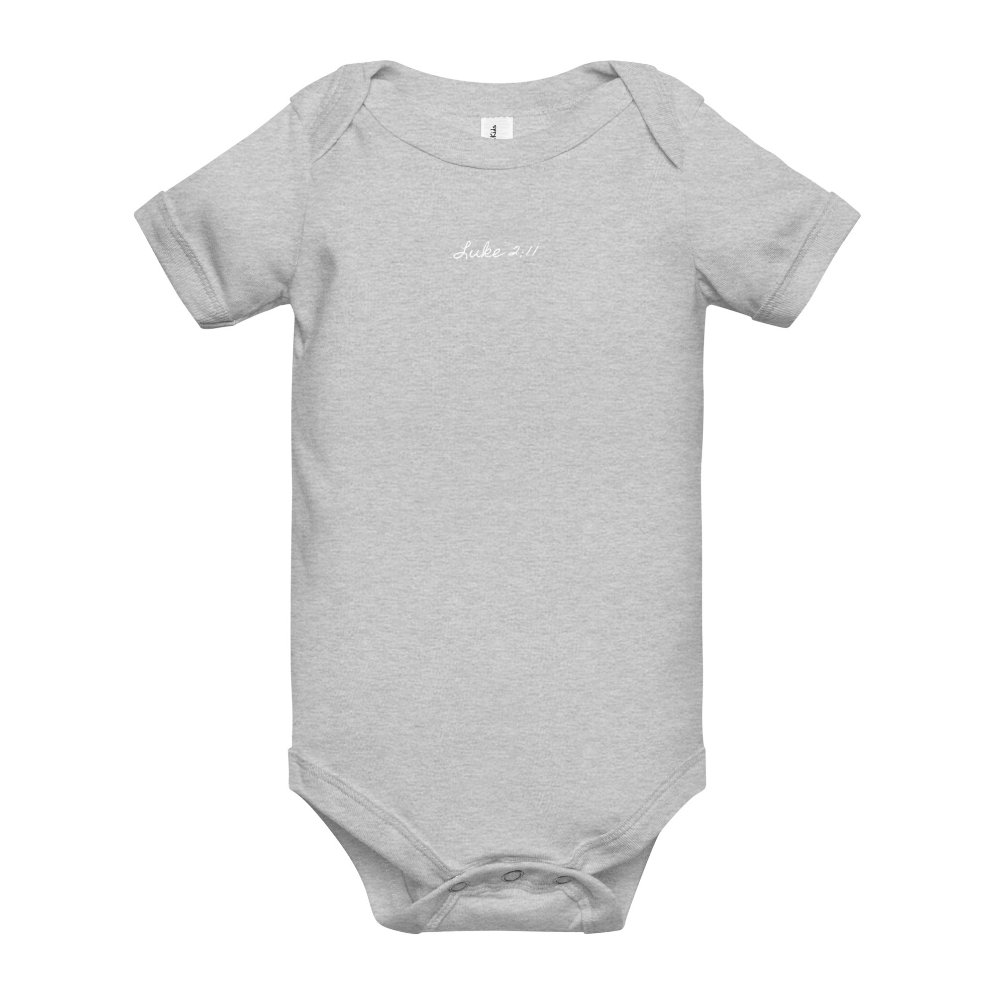 Baby short sleeve one piece - Luke 2:11