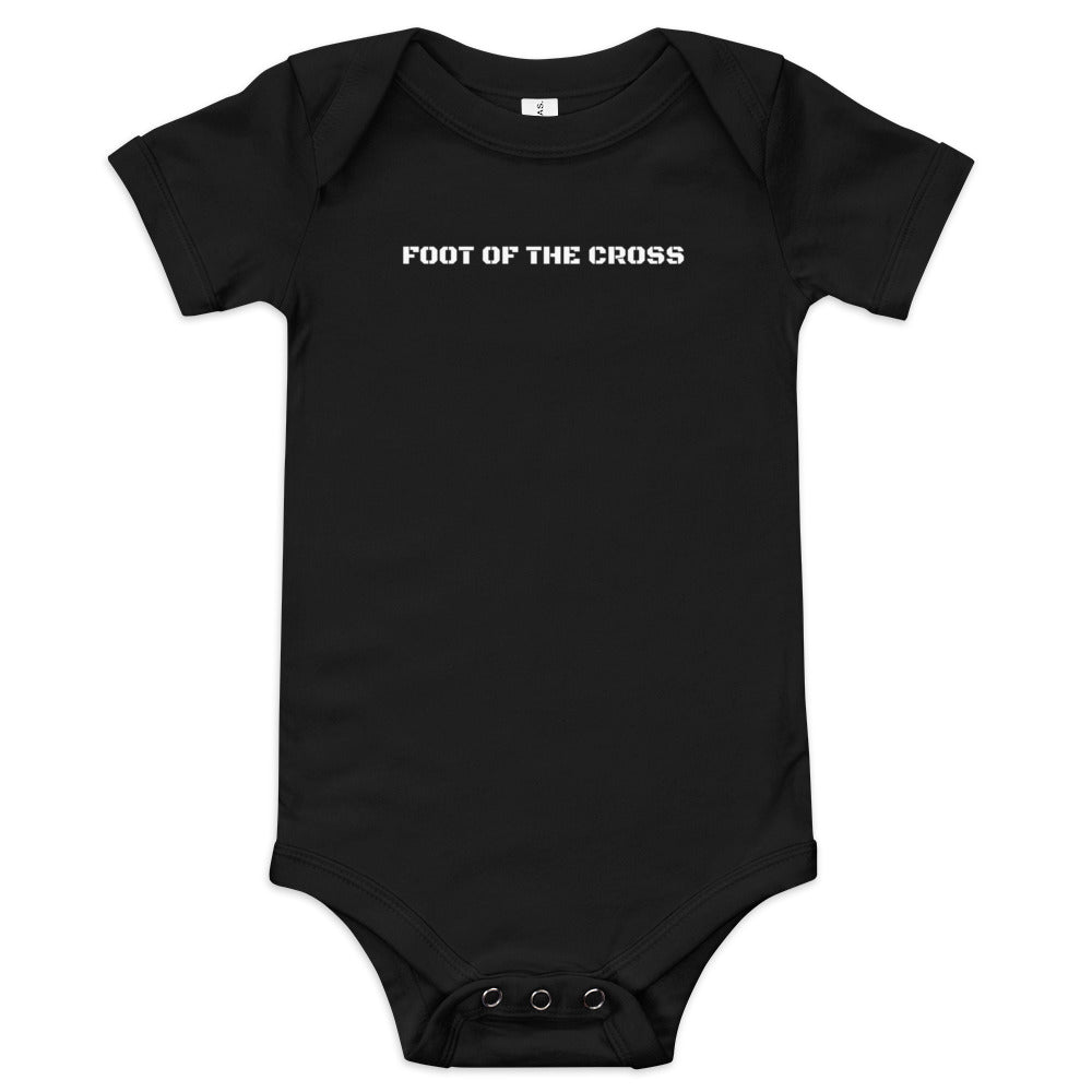 Baby Short Sleeve One Piece - Foot of the Cross