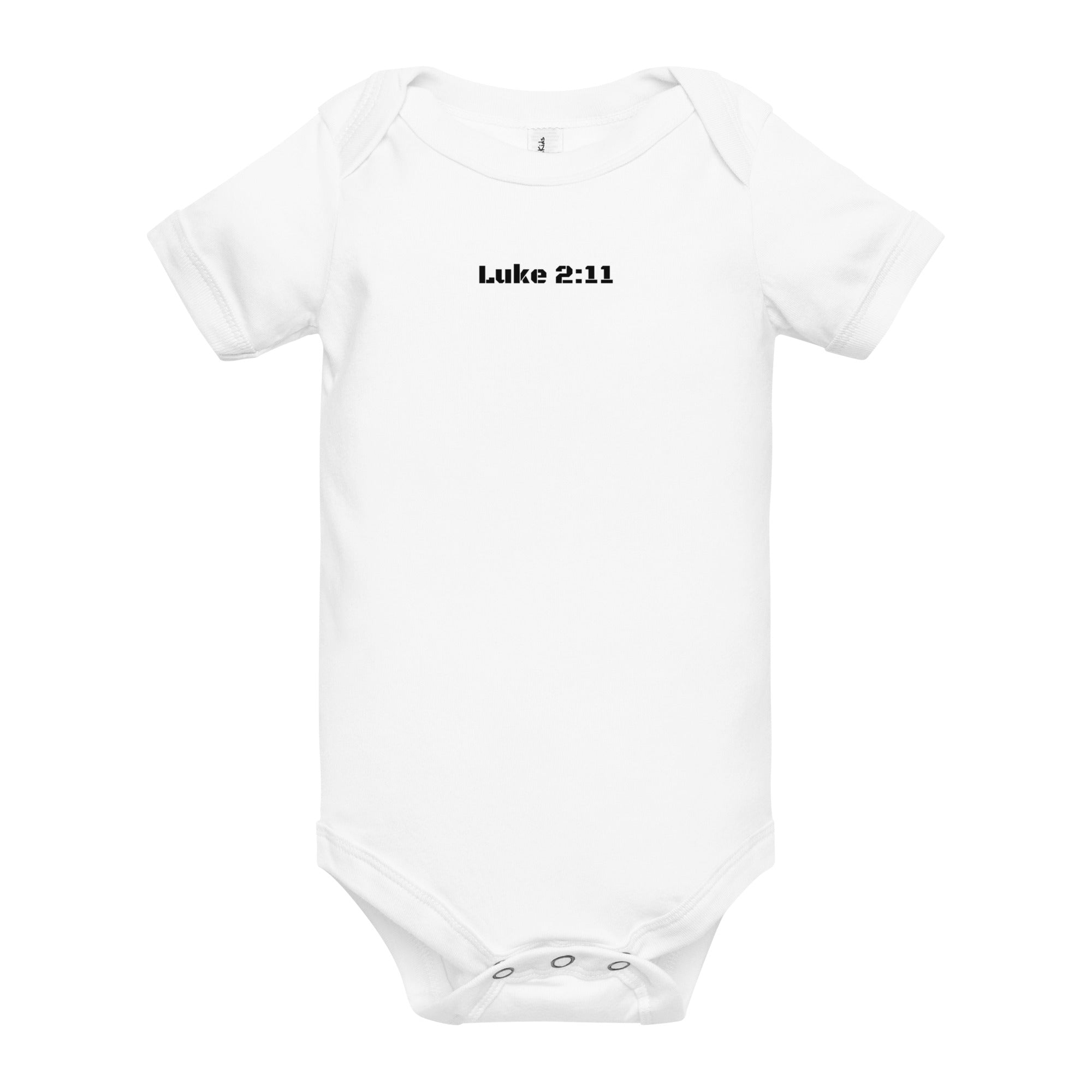 Baby short sleeve one piece - Luke 2:11