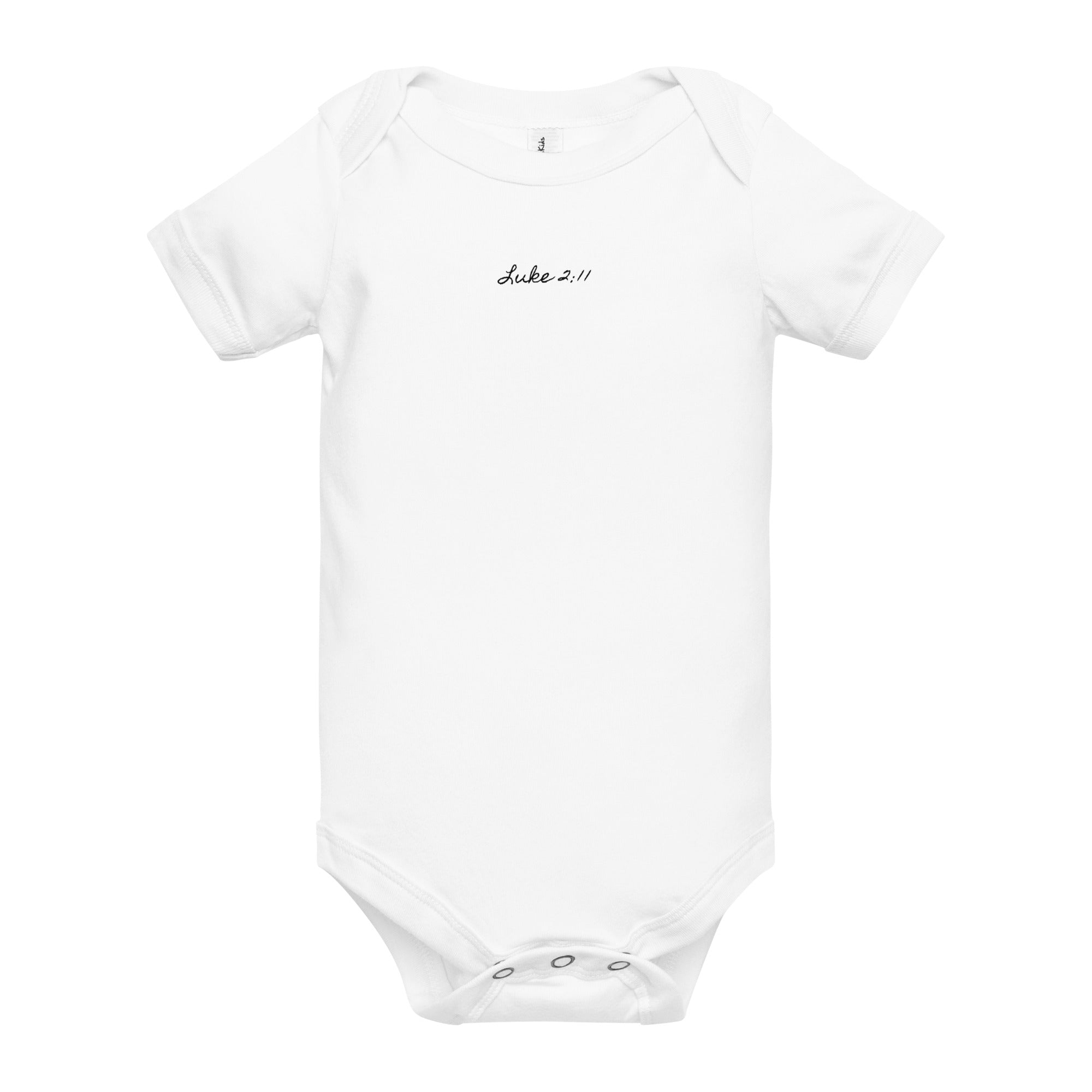 Baby short sleeve one piece - Luke 2:11