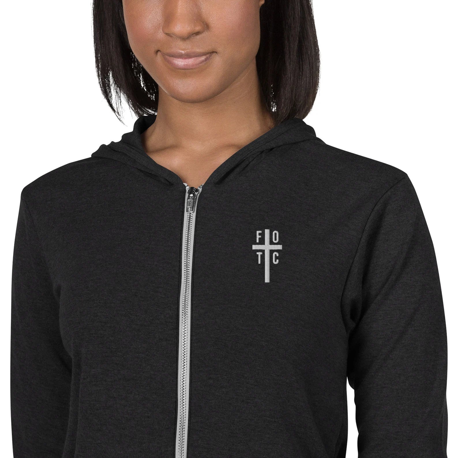 Women's Zip Hoodie Embroidered - FOTC Logo