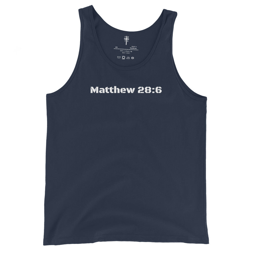 Men's Tank Top - Matthew 28:6