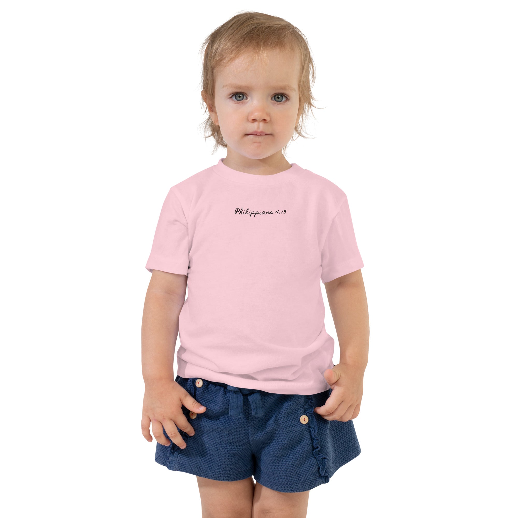 Girl's Toddler Short Sleeve Tee - Philippians 4:13