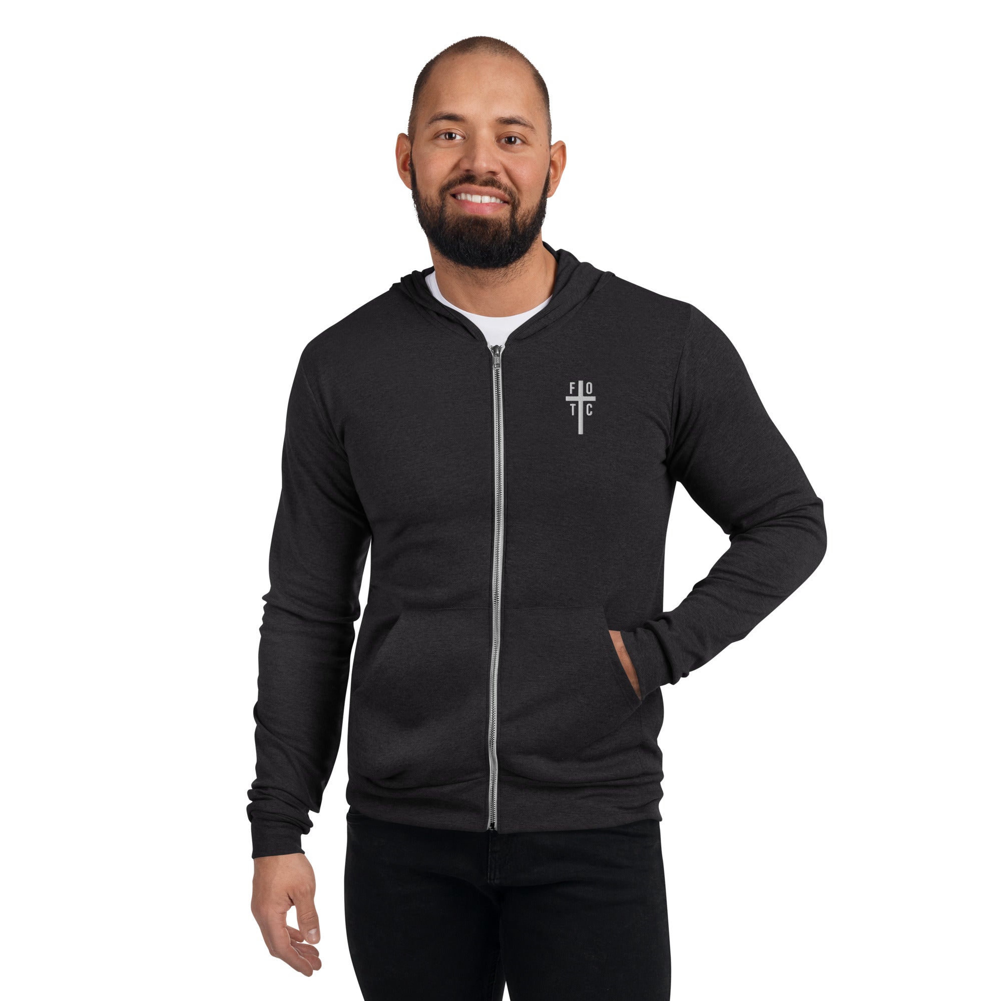 Men's Zip Hoodie Embroidered - FOTC Logo