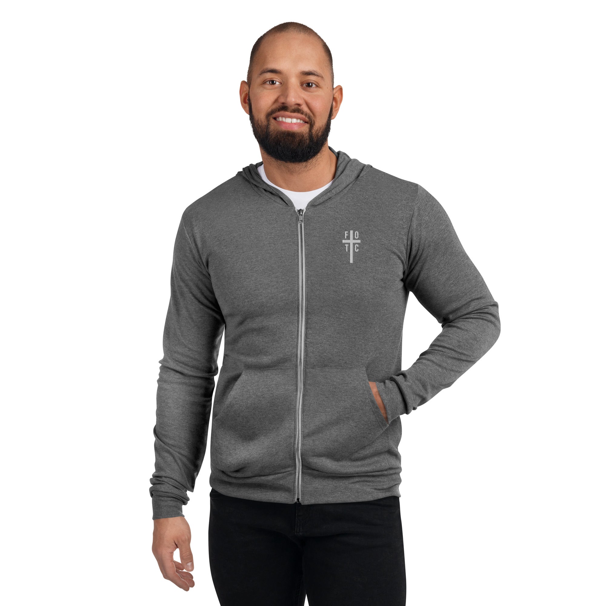 Men's Zip Hoodie Embroidered - FOTC Logo