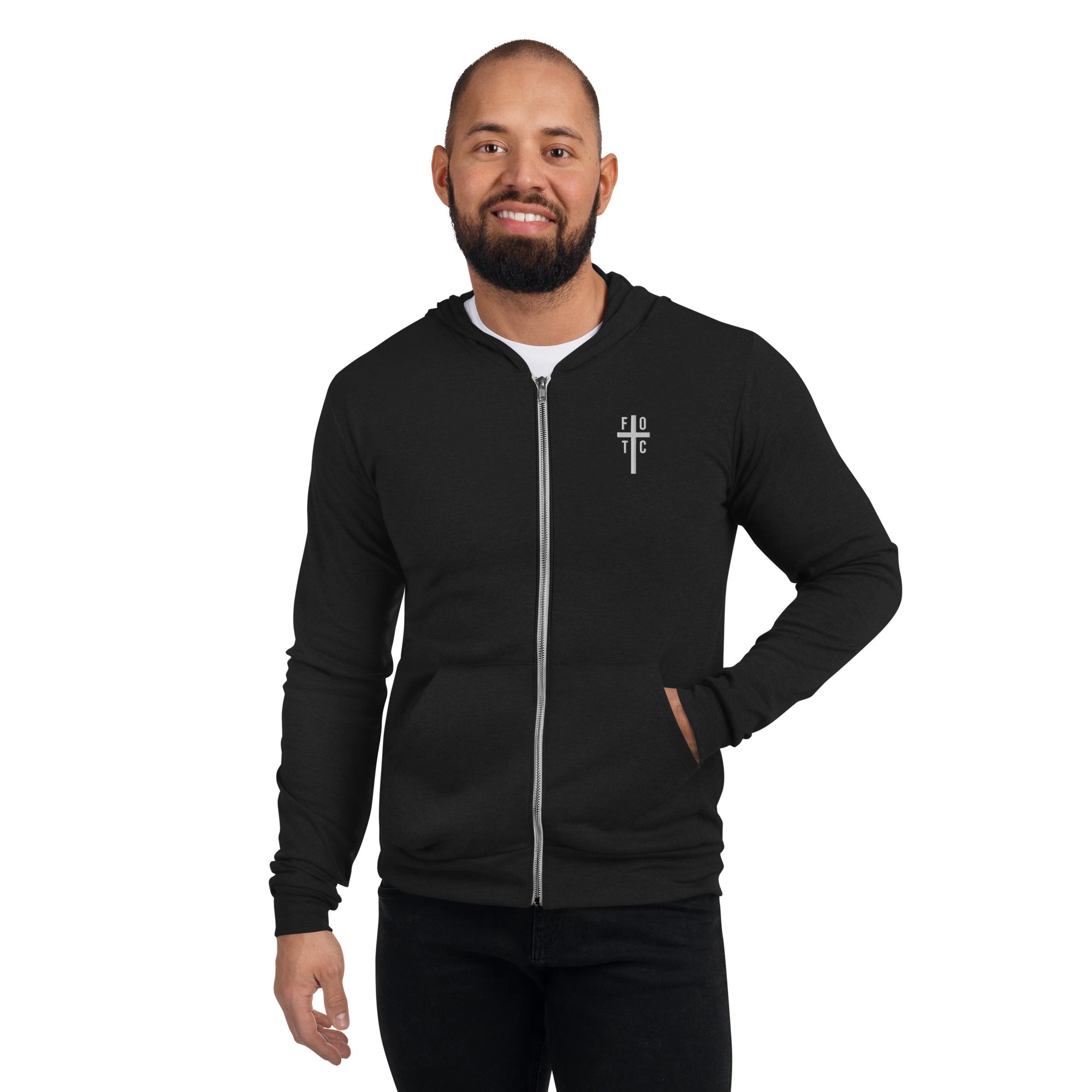 Men's Zip Hoodie Embroidered - FOTC Logo