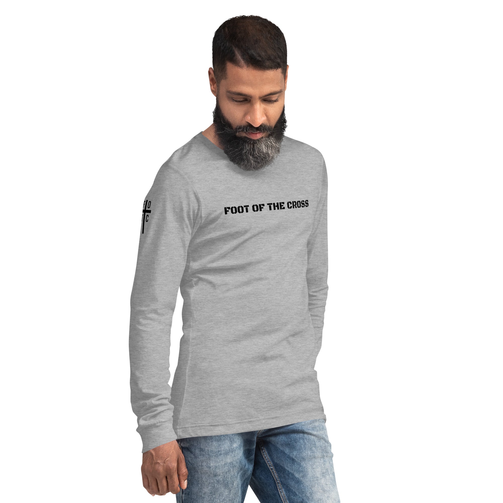 Men's Long Sleeve T-Shirt - Foot of the Cross