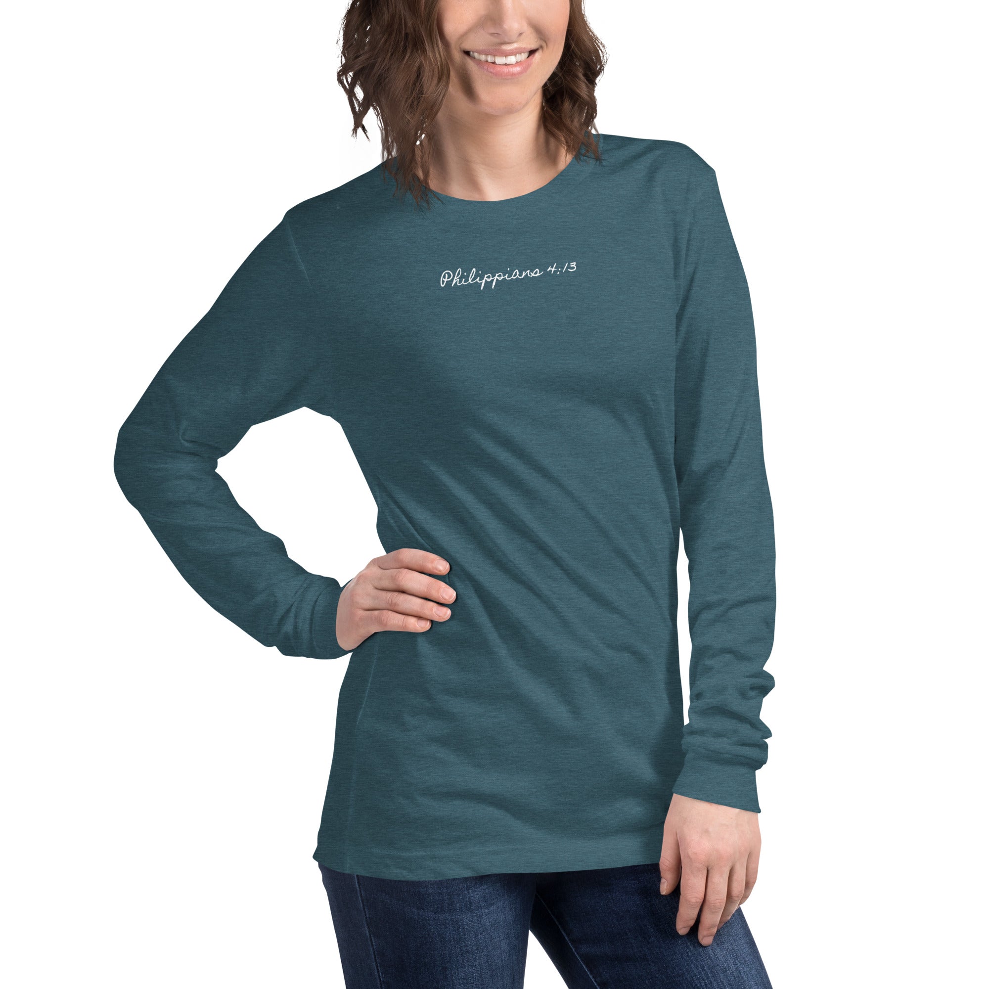 Women's Long Sleeve Tee - Philippians 4:13