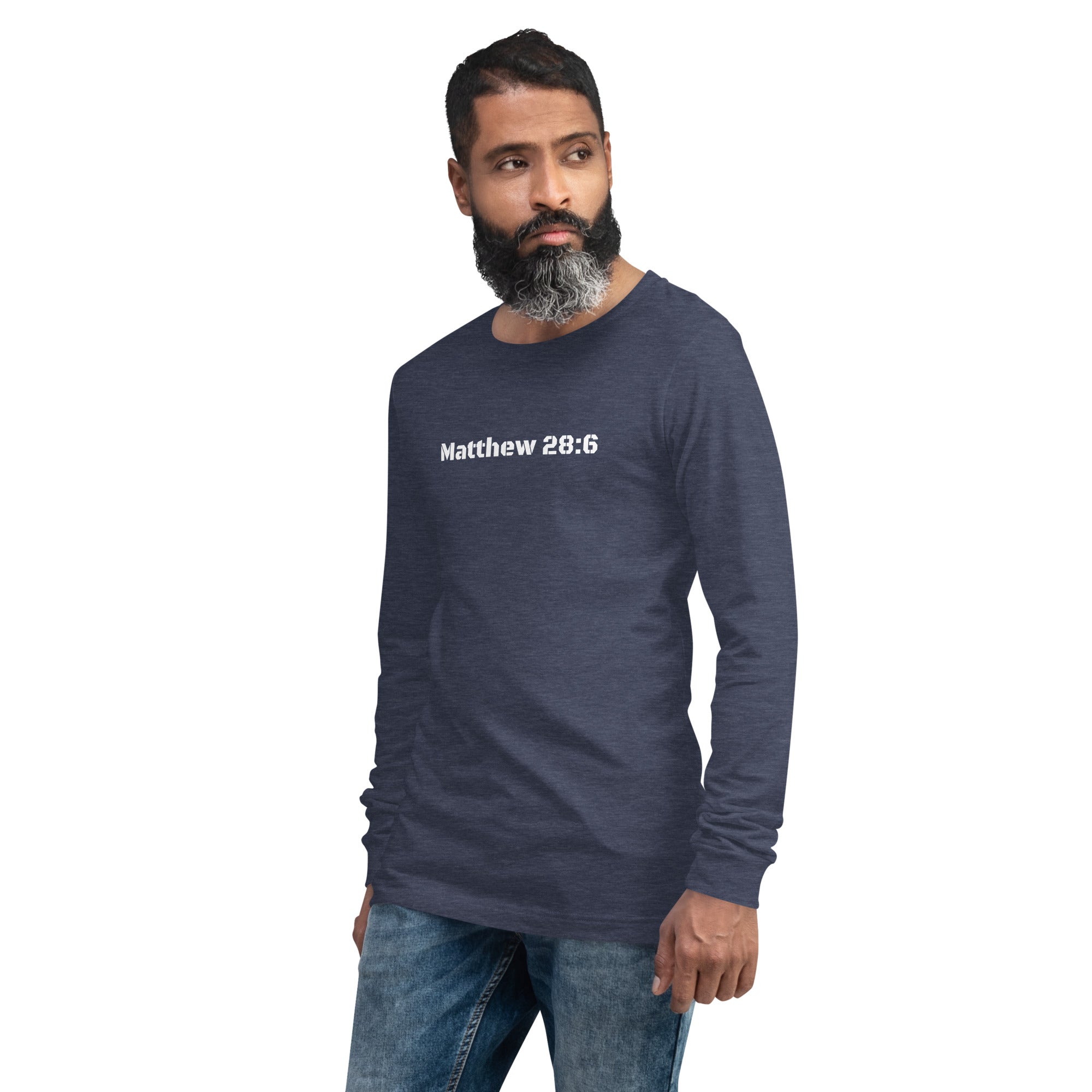 Men's Long Sleeve T-Shirt - Matthew 28:6