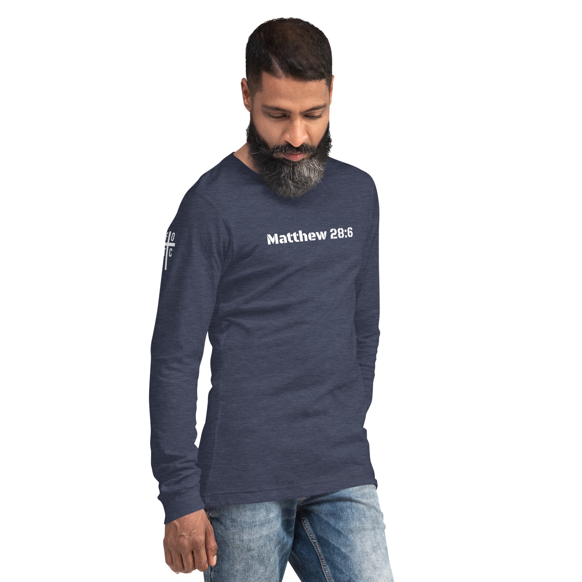 Men's Long Sleeve T-Shirt - Matthew 28:6