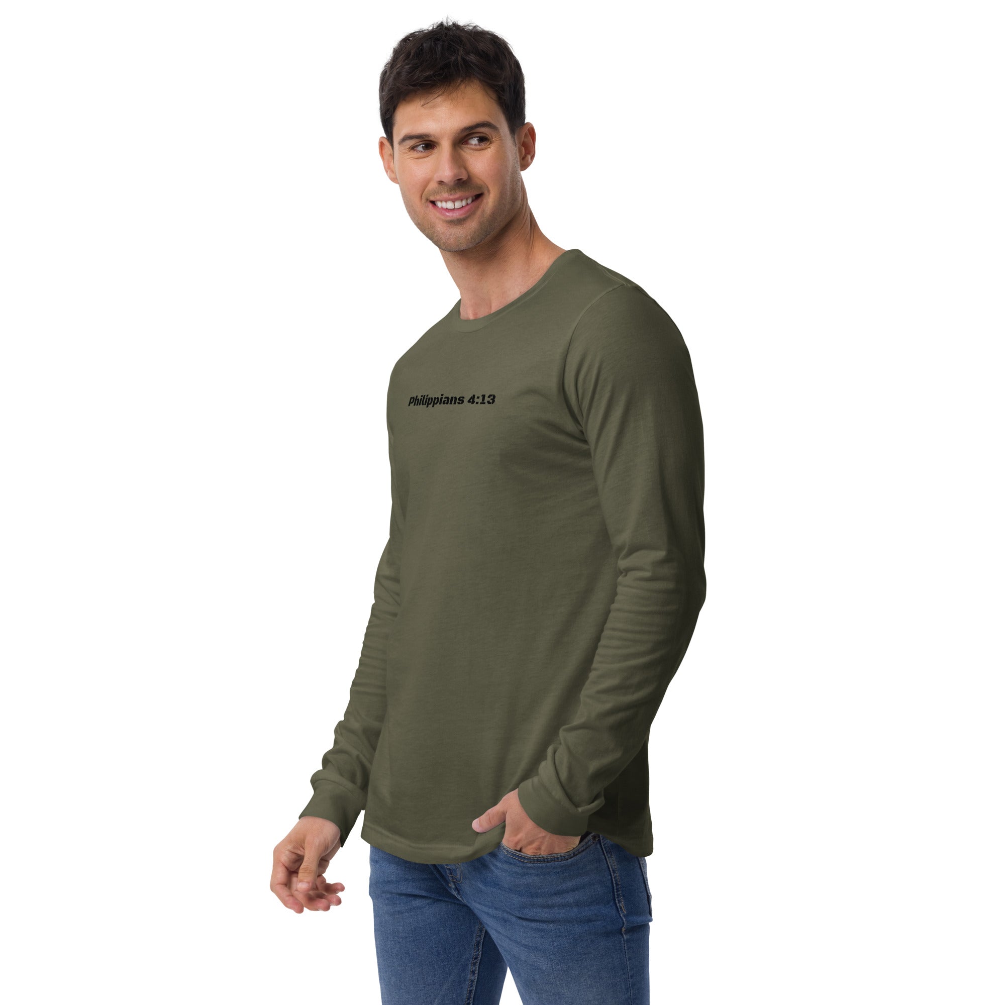 Men's Long Sleeve T-Shirt - Philippians 4:13