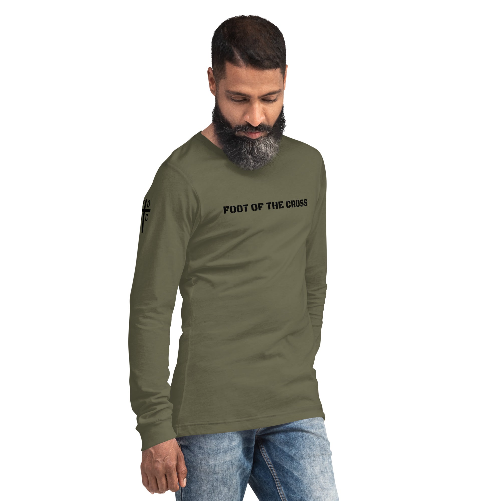 Men's Long Sleeve T-Shirt - Foot of the Cross