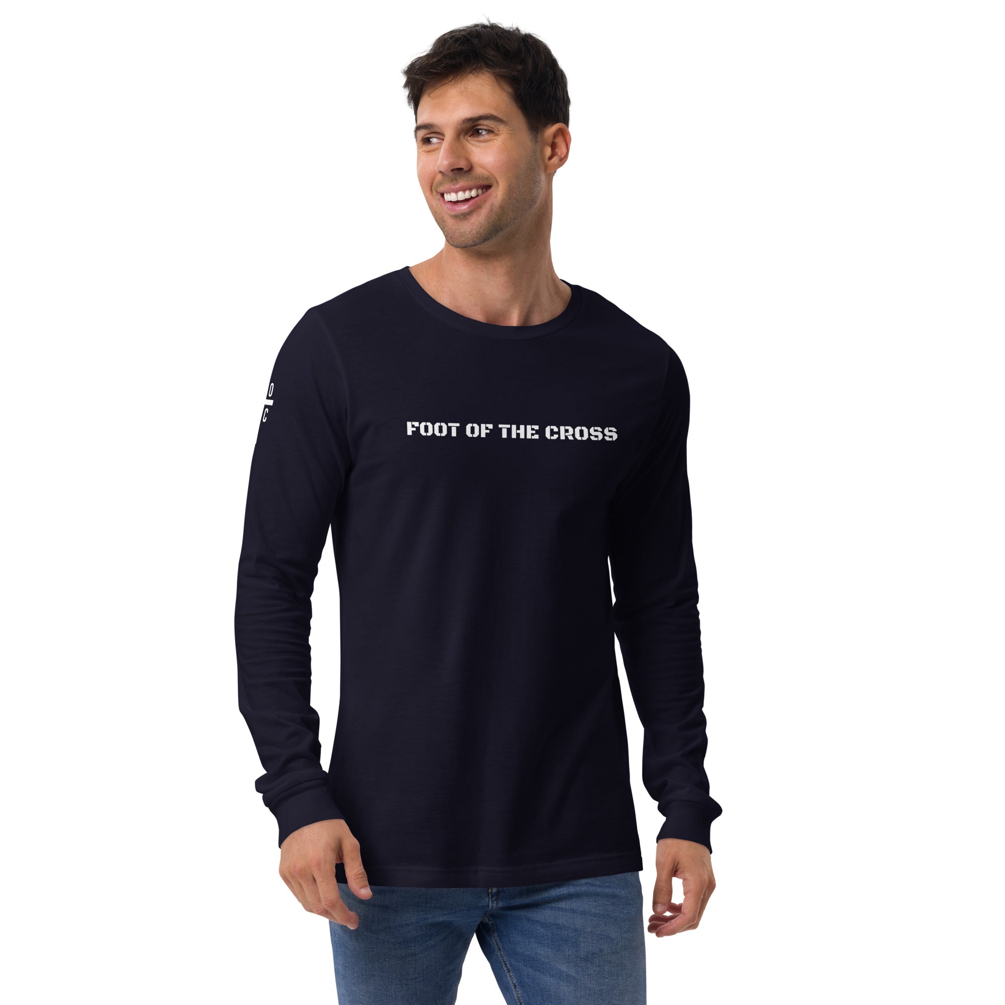 Men's Long Sleeve T-Shirt - Foot of the Cross