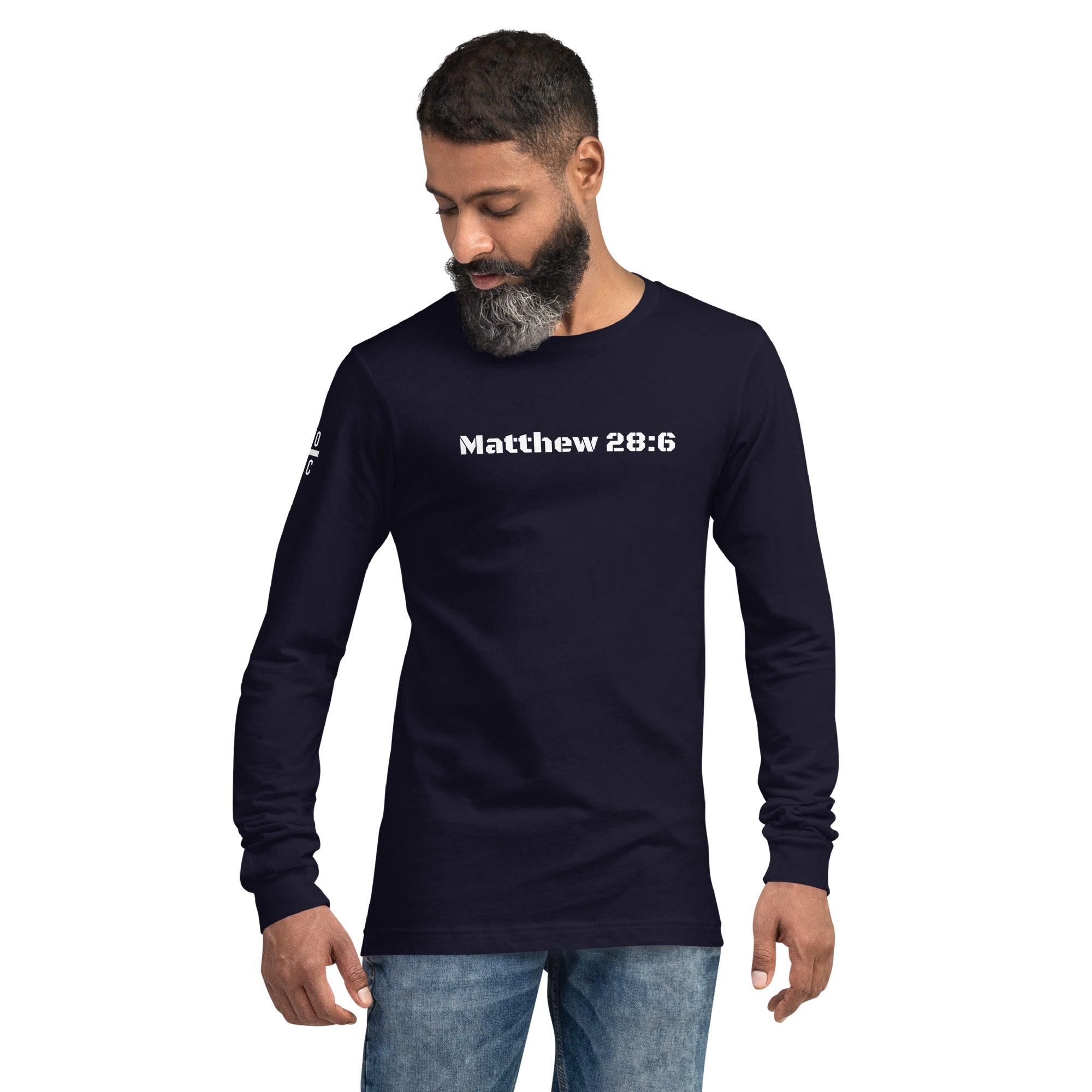 Men's Long Sleeve T-Shirt - Matthew 28:6