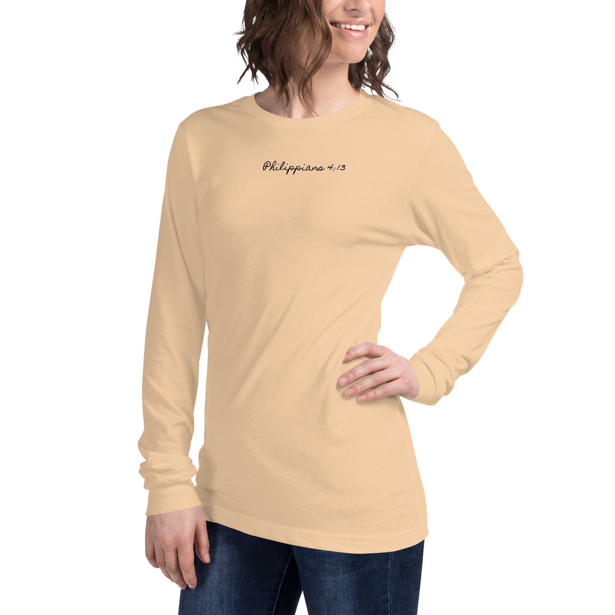 Women's Long Sleeve Tee - Philippians 4:13