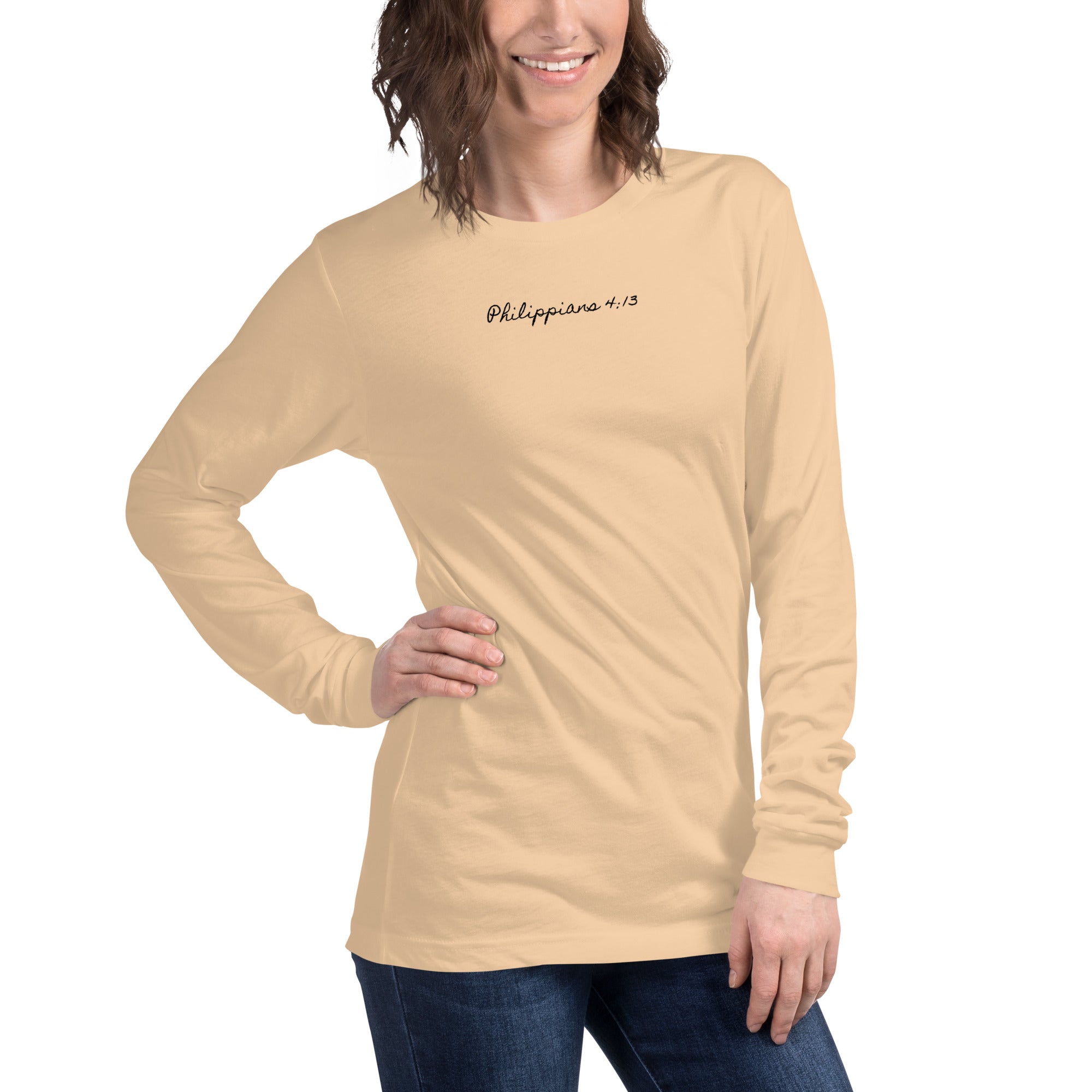 Women's Long Sleeve Tee - Philippians 4:13