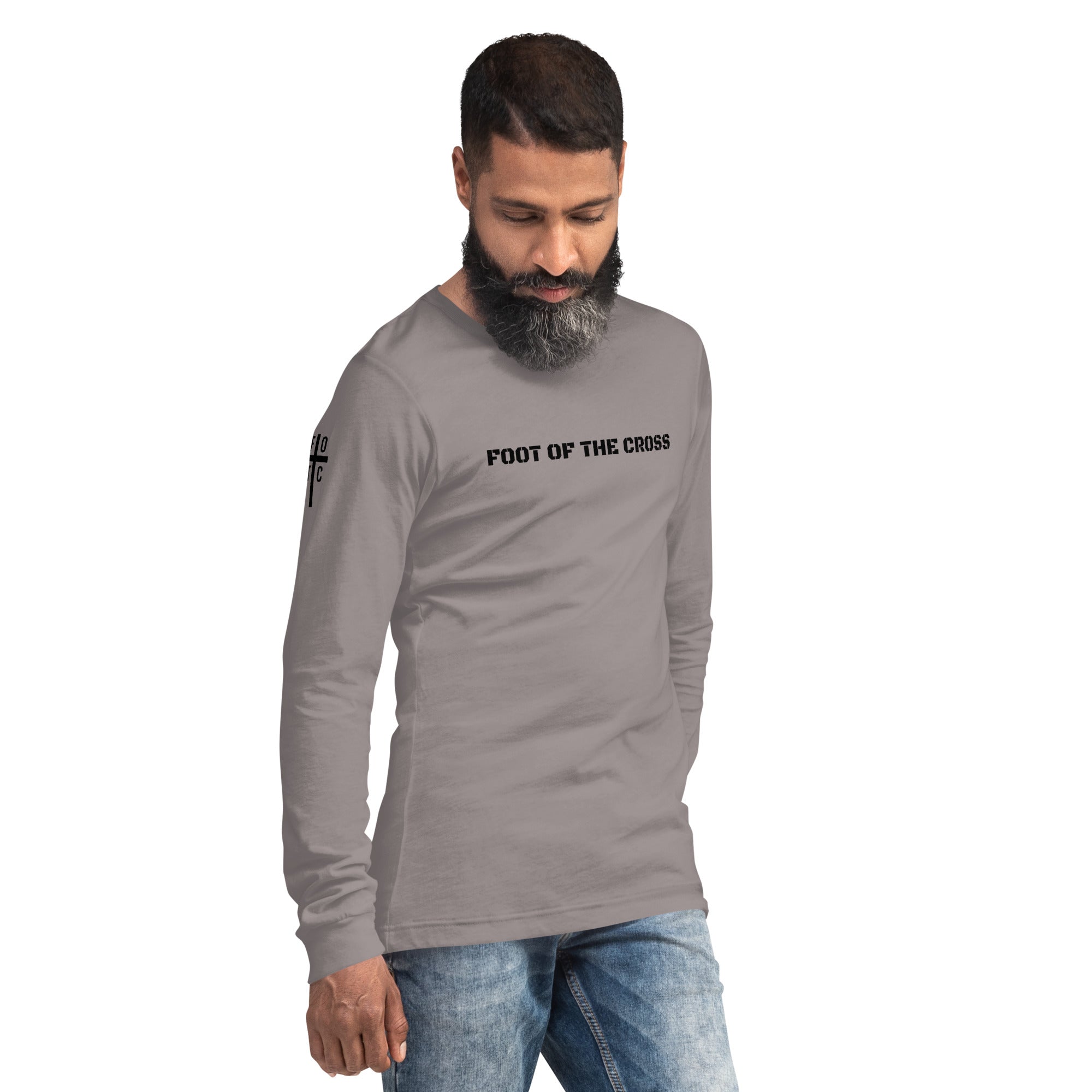 Men's Long Sleeve T-Shirt - Foot of the Cross