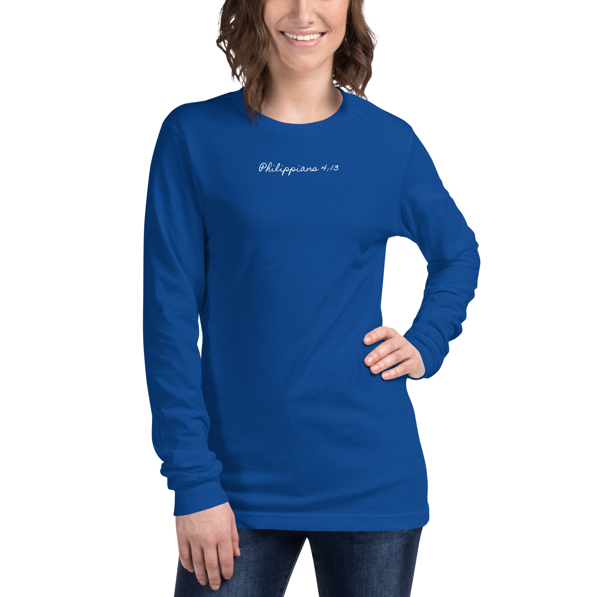 Women's Long Sleeve Tee - Philippians 4:13