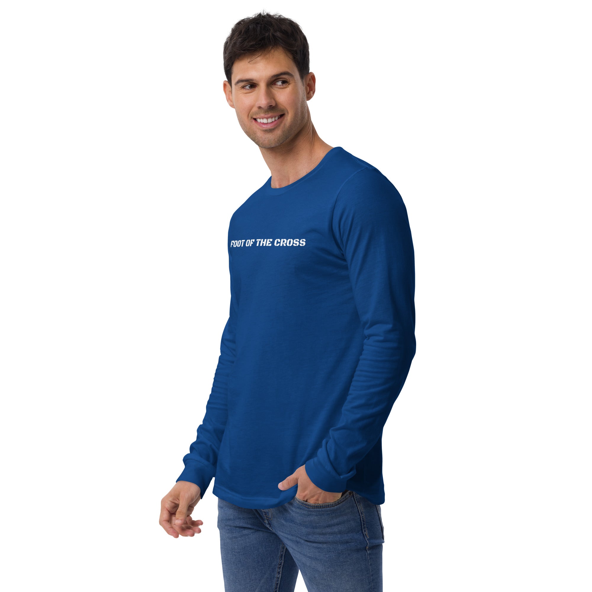 Men's Long Sleeve T-Shirt - Foot of the Cross