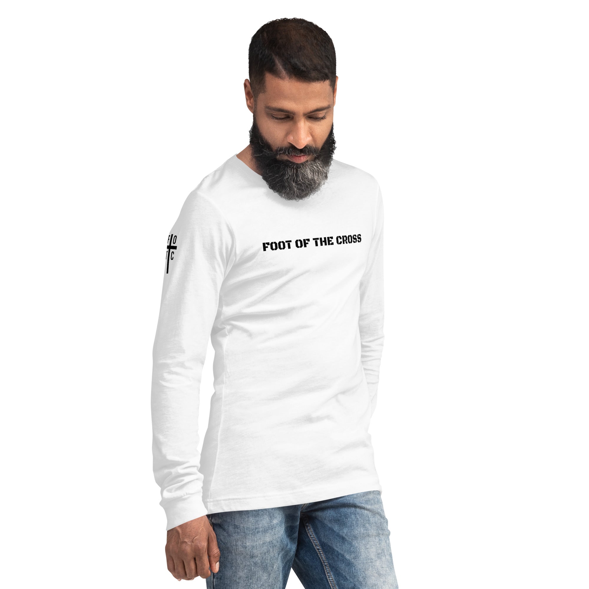 Men's Long Sleeve T-Shirt - Foot of the Cross