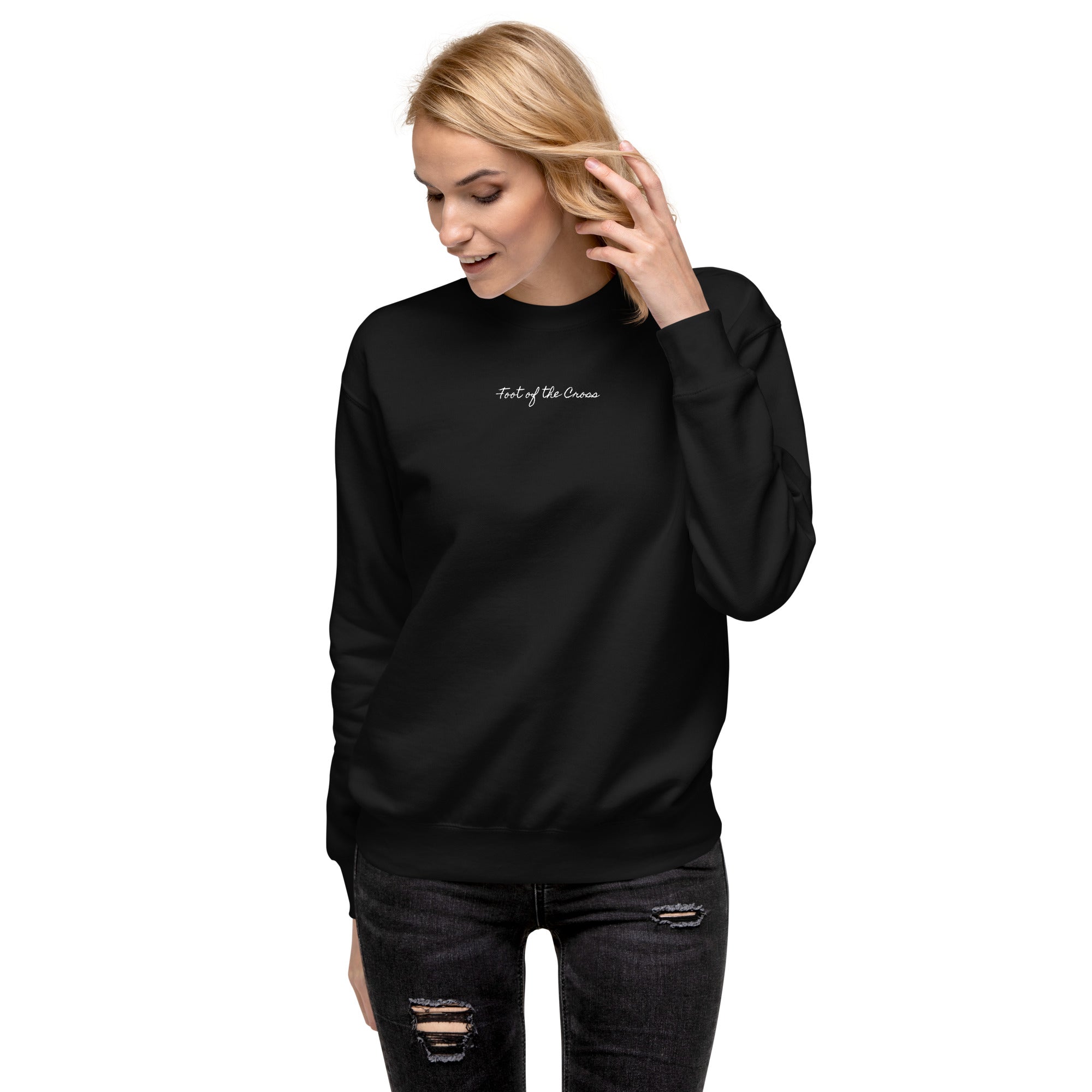 Women's Crewneck Sweatshirt - Foot of the Cross