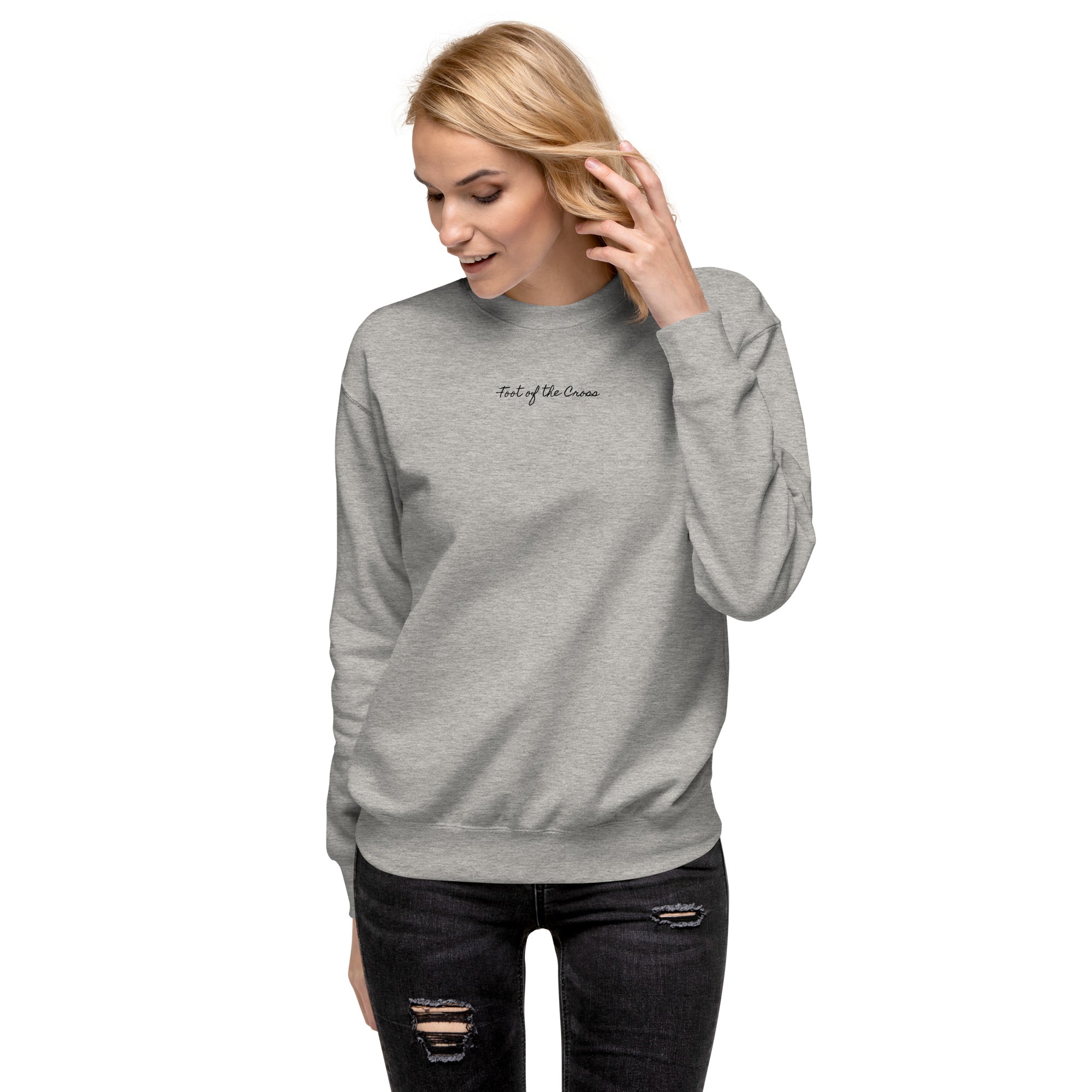 Women's Crewneck Sweatshirt - Foot of the Cross