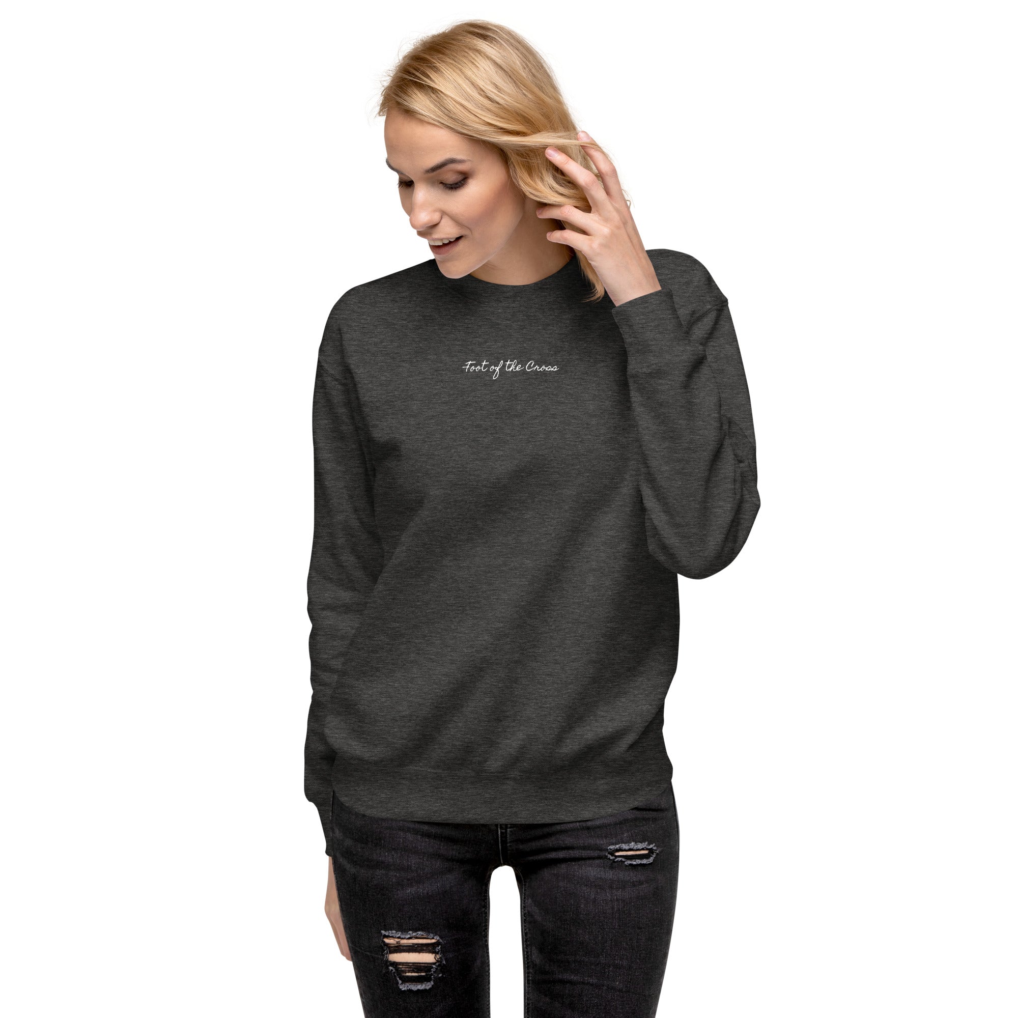 Women's Crewneck Sweatshirt - Foot of the Cross