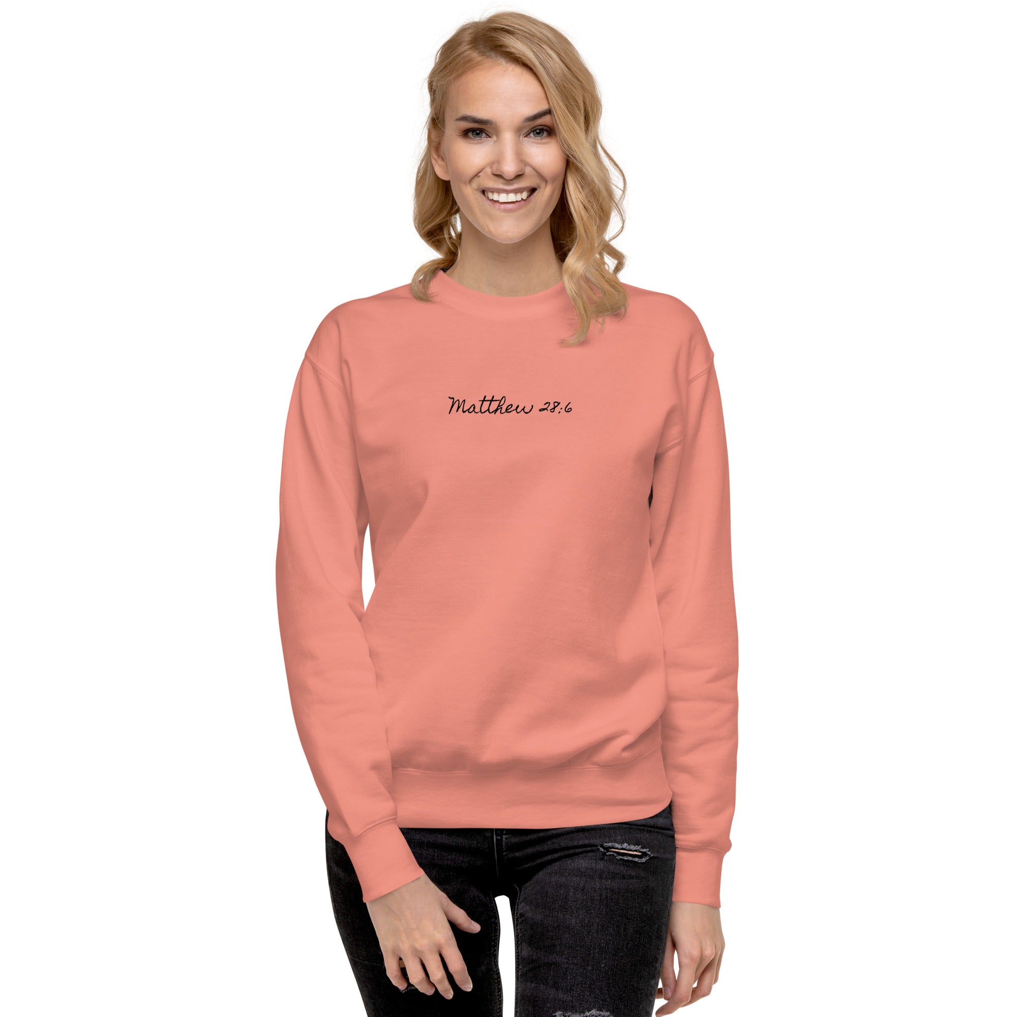 Women's Crewneck Sweatshirt - Matthew 28:6