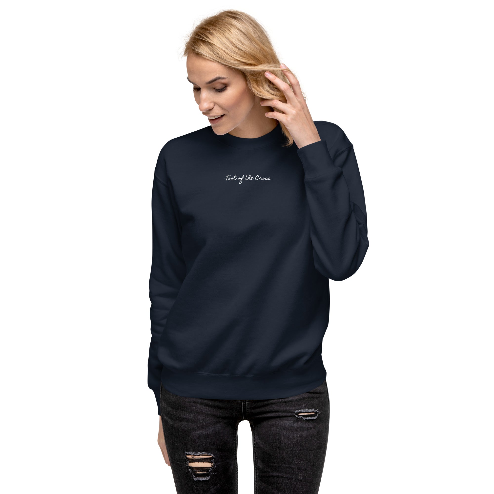 Women's Crewneck Sweatshirt - Foot of the Cross