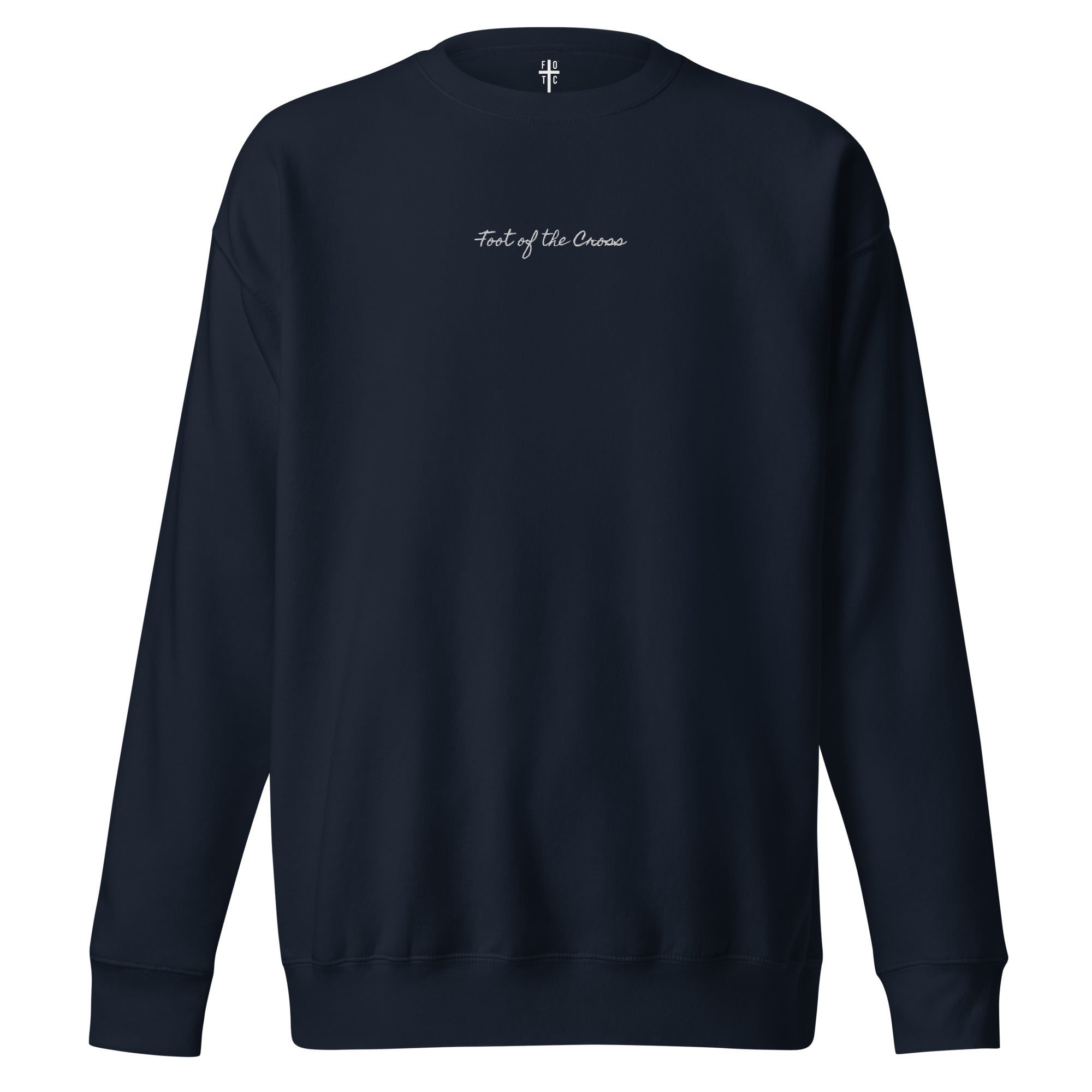 Women's Crewneck Sweatshirt Embroidered - Foot of the Cross