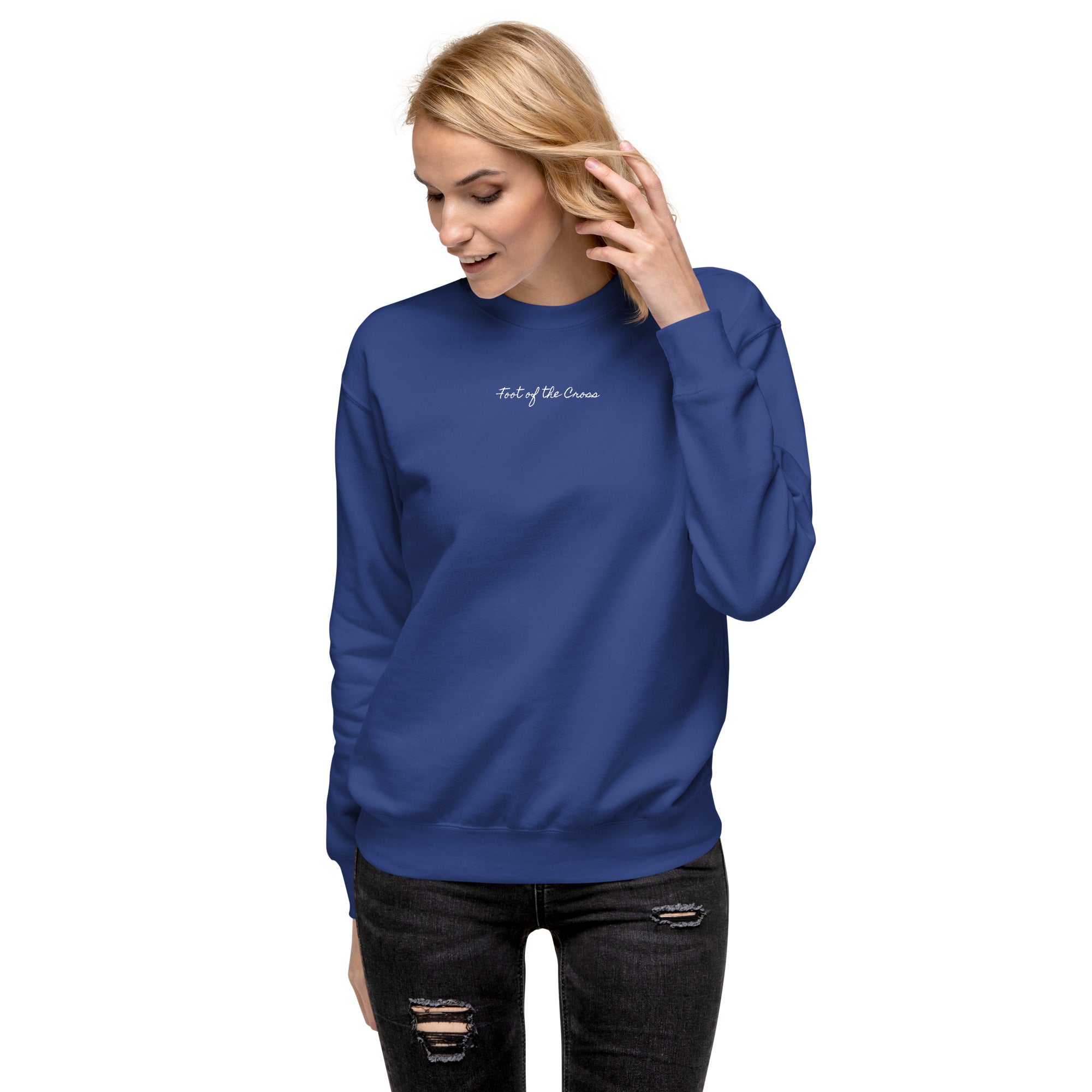 Women's Crewneck Sweatshirt - Foot of the Cross