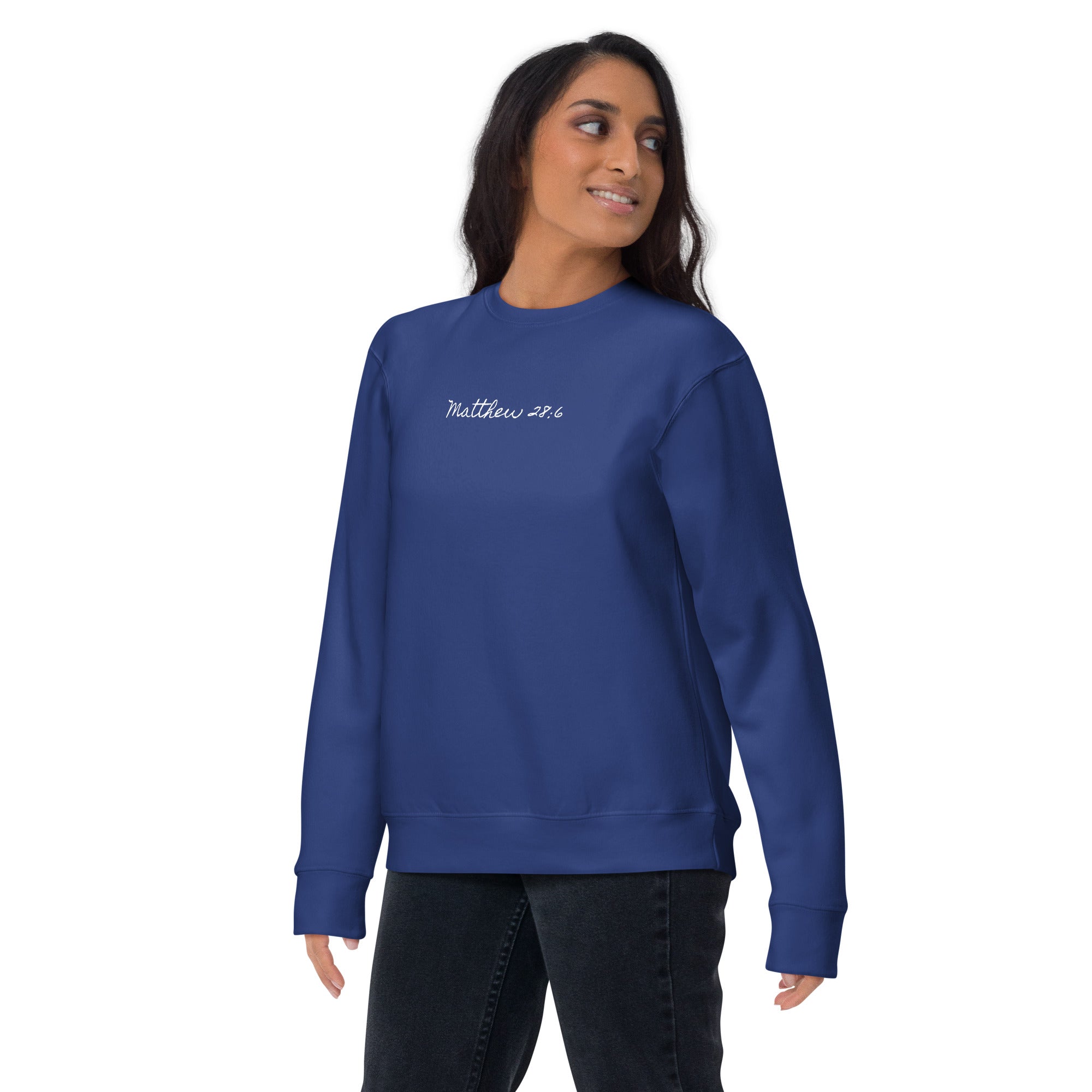 Women's Crewneck Sweatshirt - Matthew 28:6