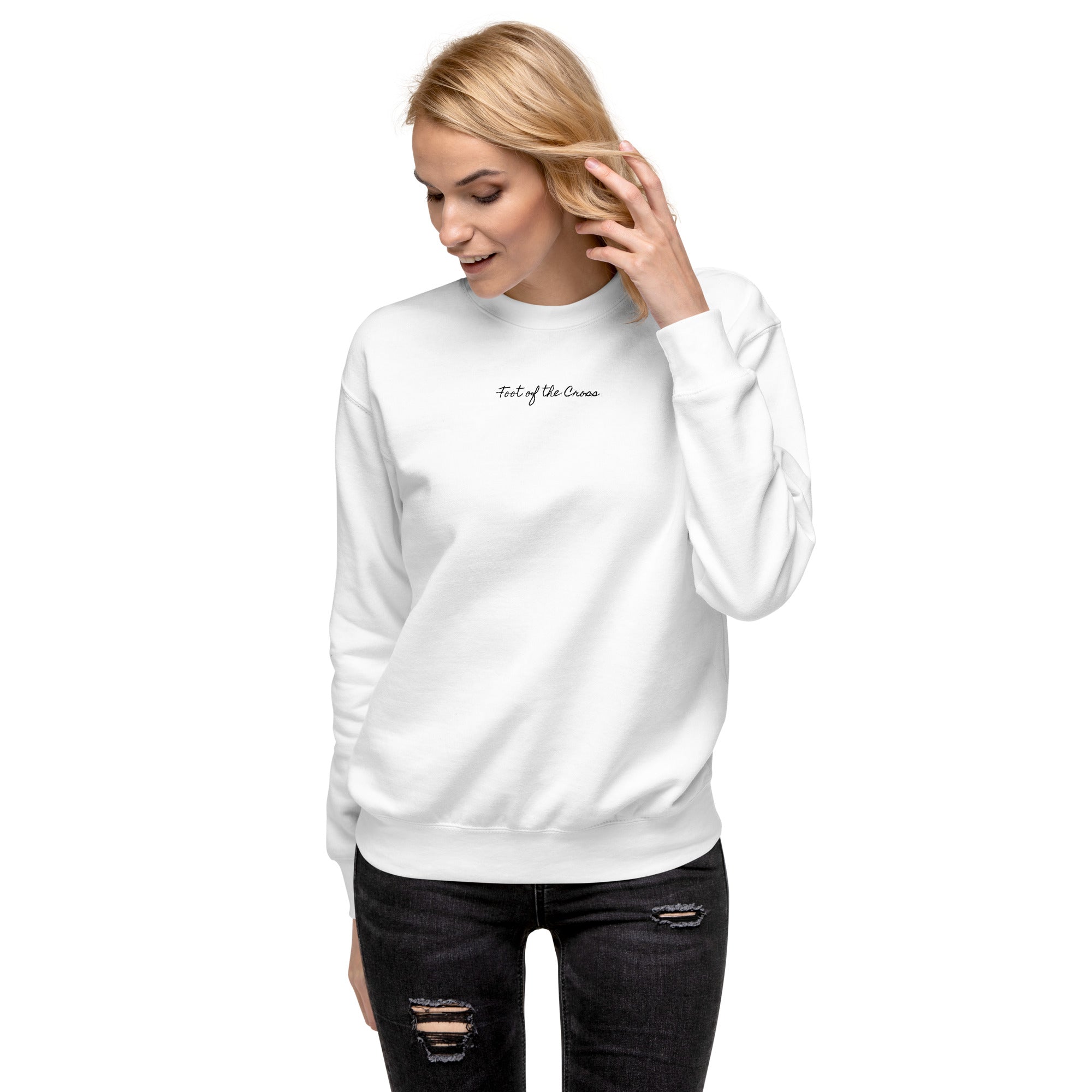 Women's Crewneck Sweatshirt - Foot of the Cross