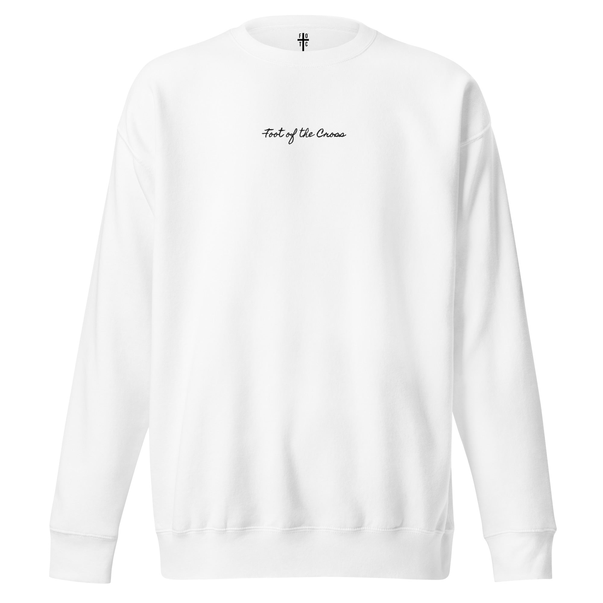 Women's Crewneck Sweatshirt Embroidered - Foot of the Cross