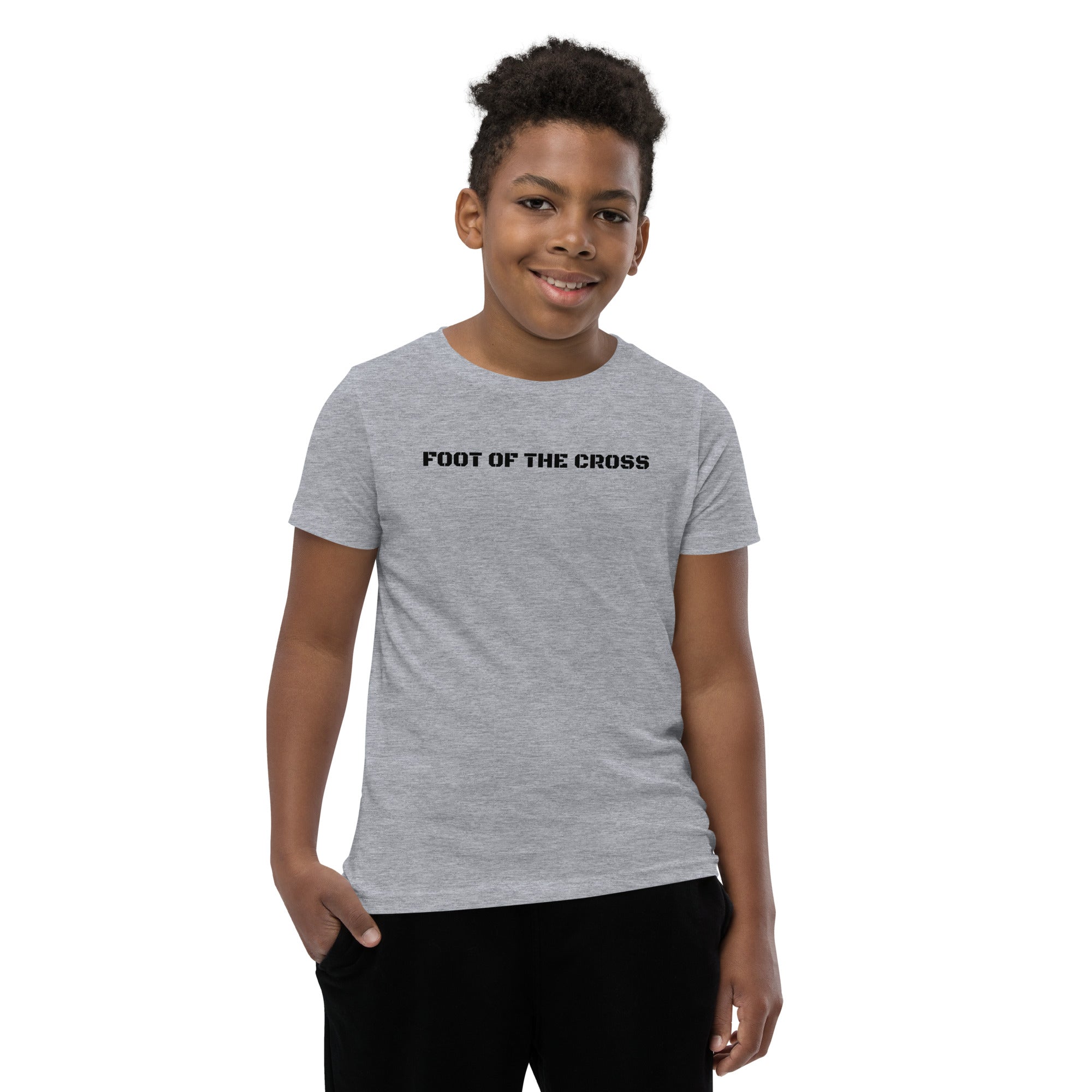 Boy's Youth Short Sleeve T-Shirt - Foot of the Cross