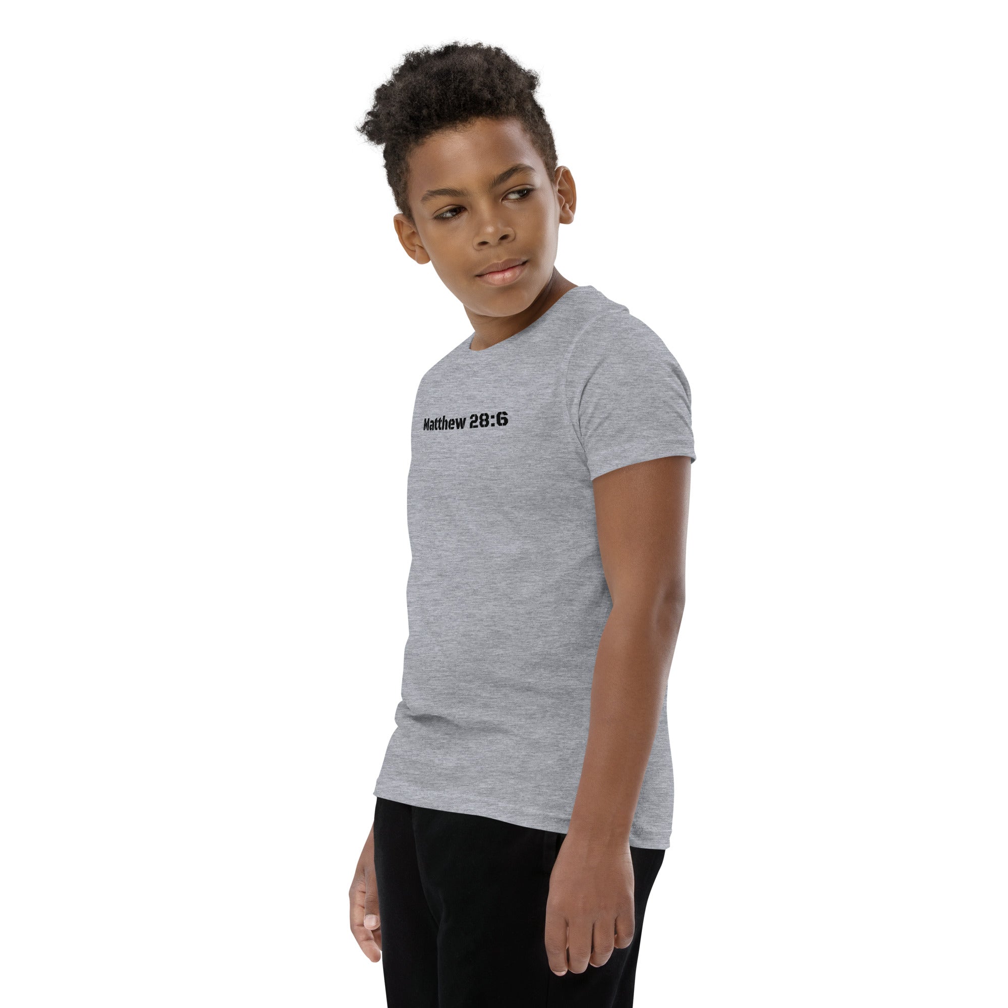 Boy's Youth Short Sleeve T-Shirt - Matthew 28:6