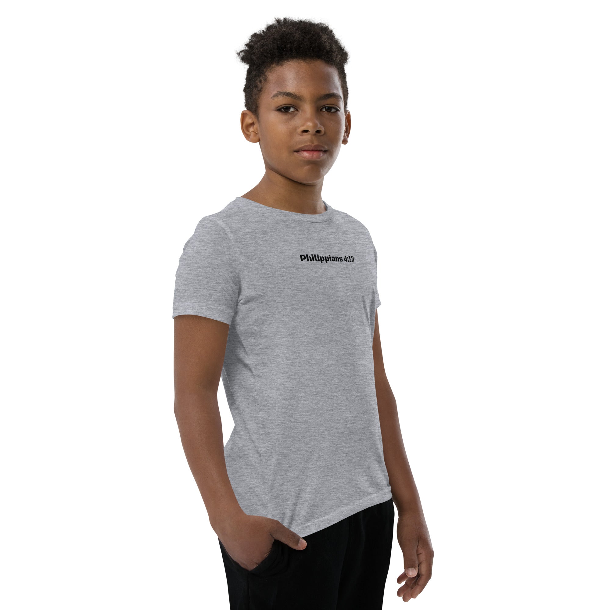 Boy's Youth Short Sleeve T-Shirt - Philippians 4:13