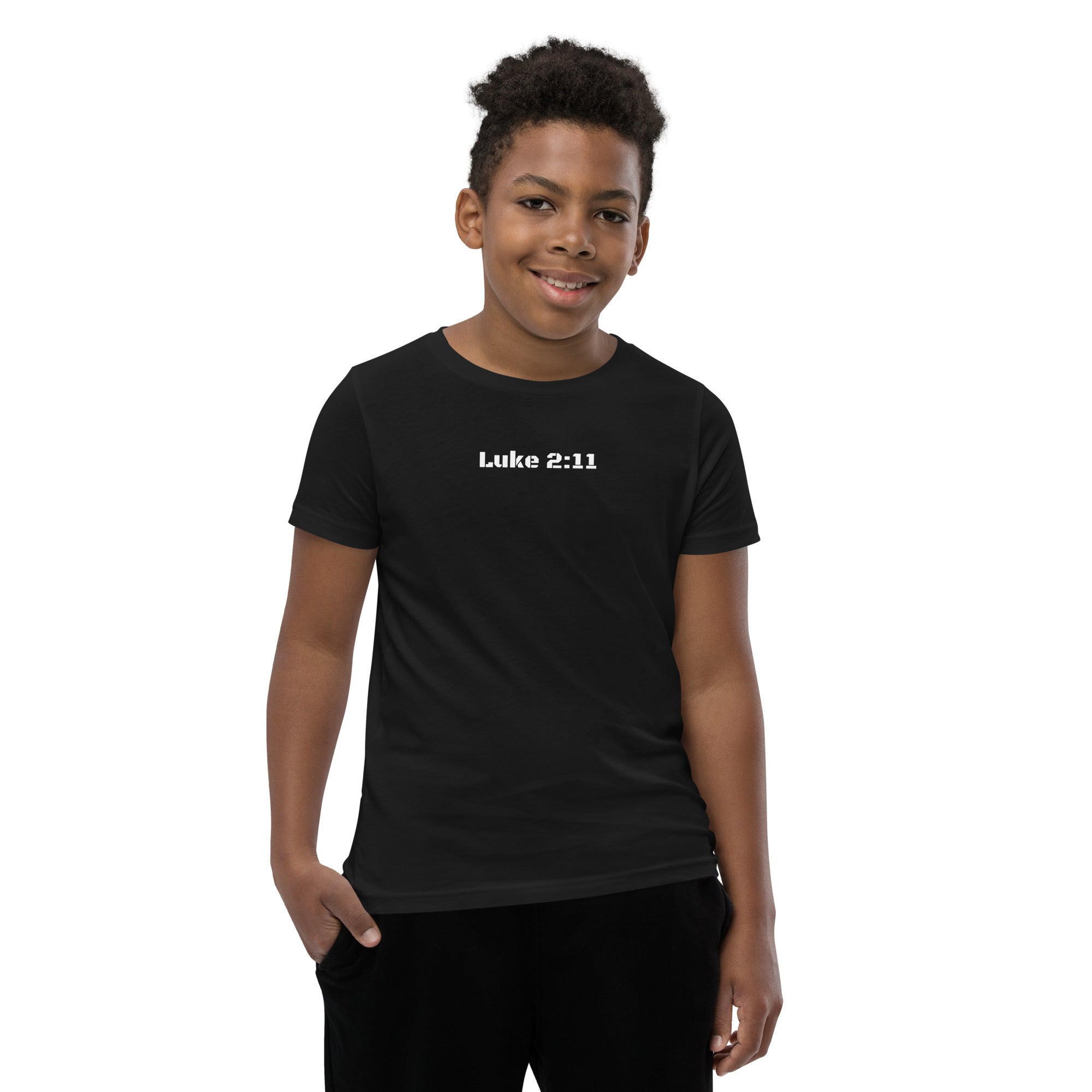 Boy's Youth Short Sleeve T-Shirt - Luke 2:11