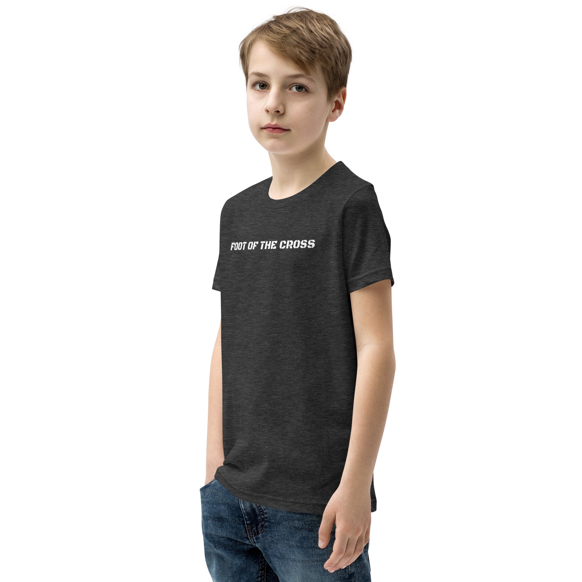 Boy's Youth Short Sleeve T-Shirt - Foot of the Cross