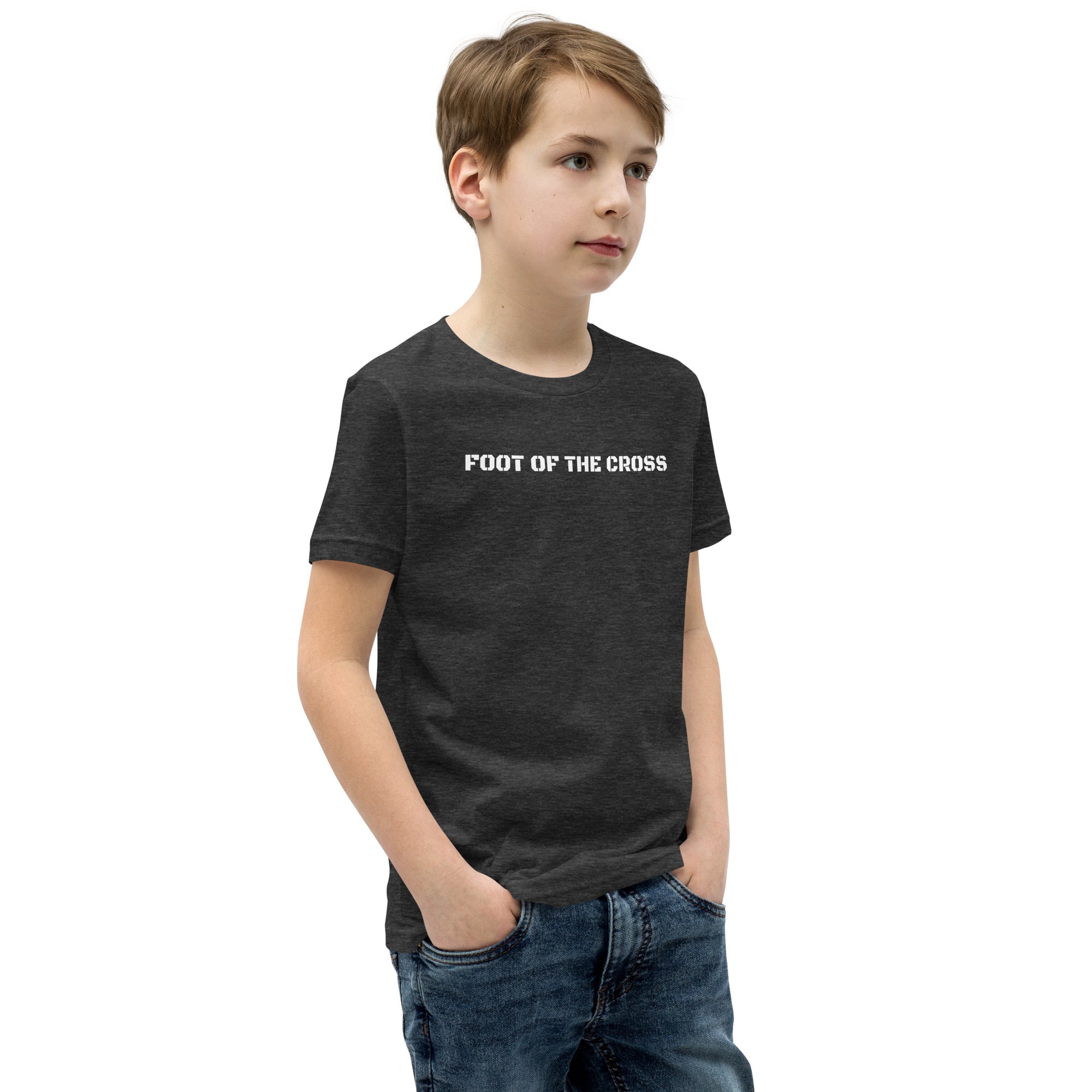 Boy's Youth Short Sleeve T-Shirt - Foot of the Cross