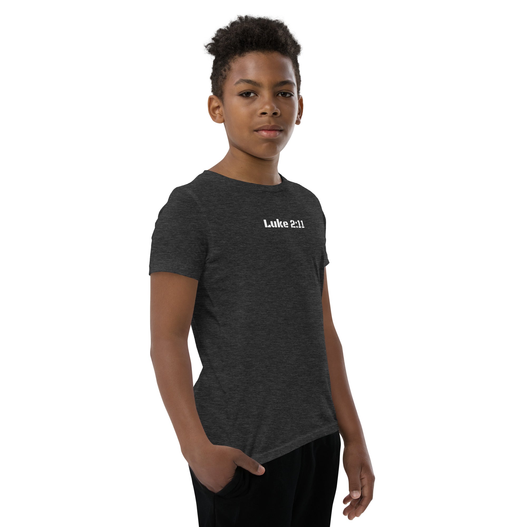 Boy's Youth Short Sleeve T-Shirt - Luke 2:11