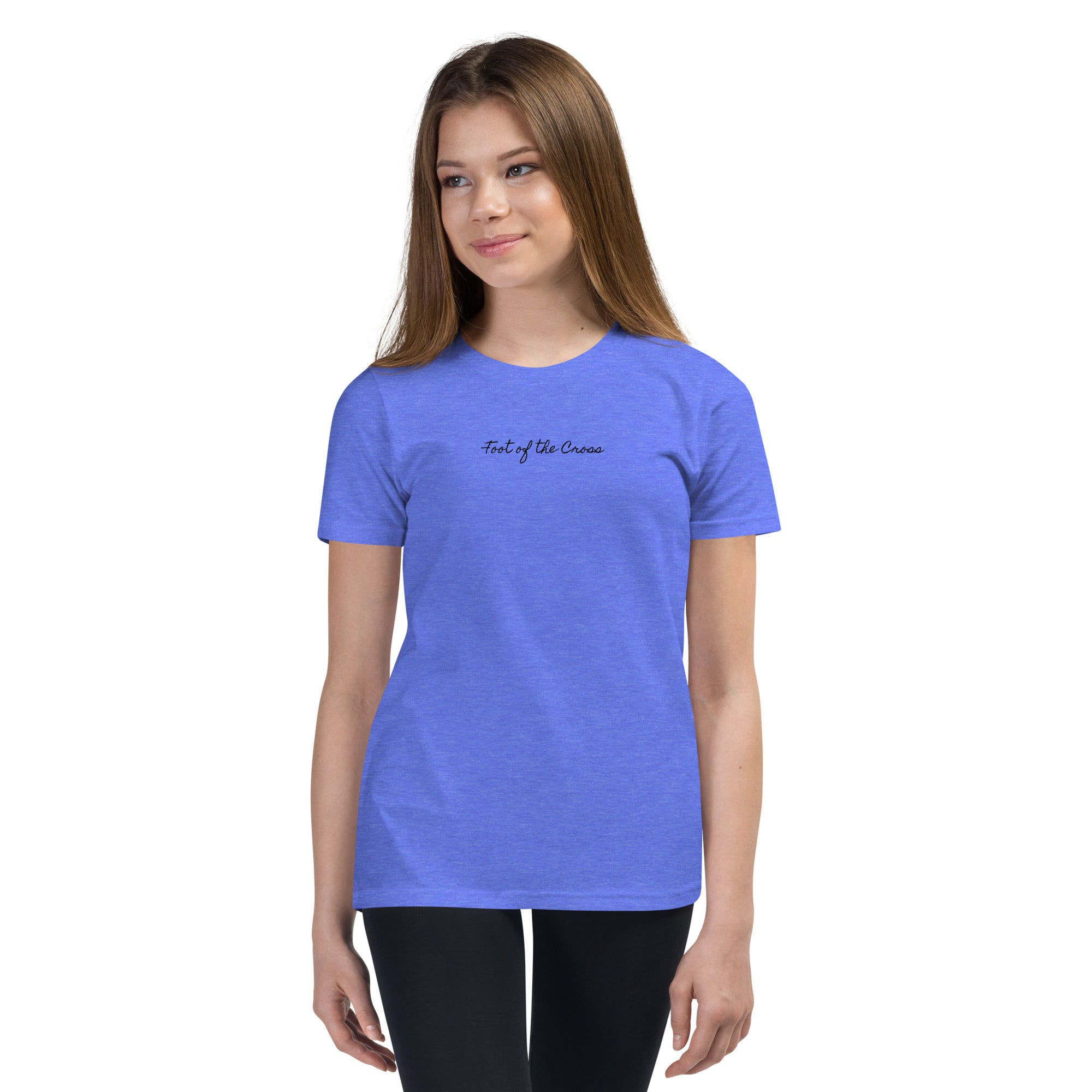 Girl's Youth Short Sleeve T-Shirt - Foot of the Cross