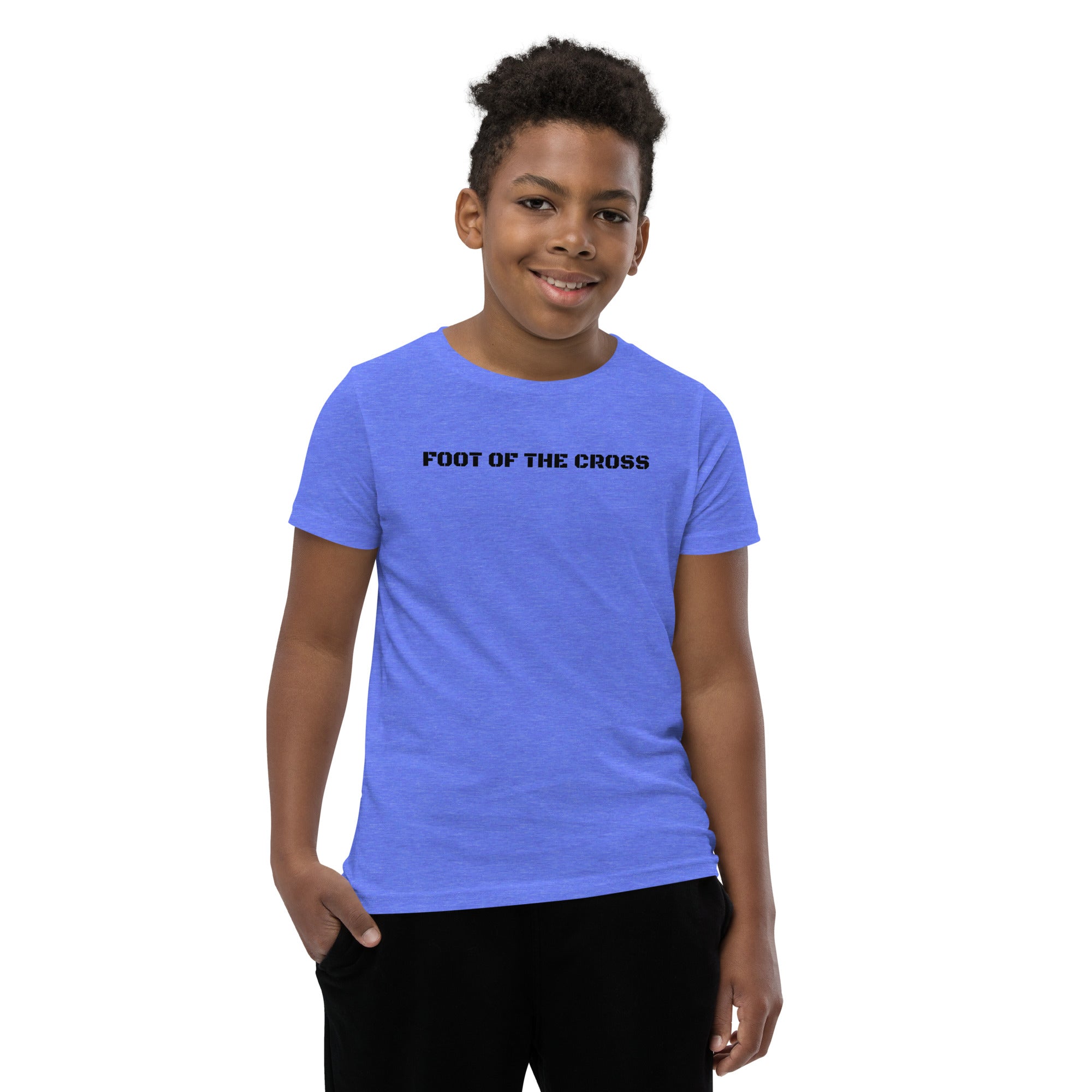 Boy's Youth Short Sleeve T-Shirt - Foot of the Cross