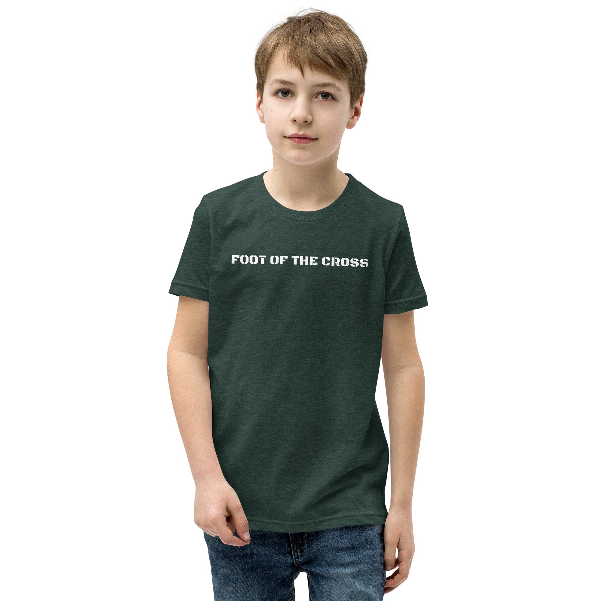 Boy's Youth Short Sleeve T-Shirt - Foot of the Cross