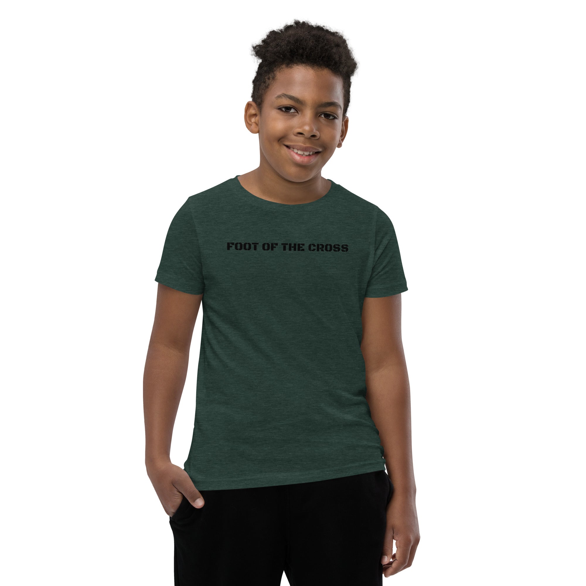 Boy's Youth Short Sleeve T-Shirt - Foot of the Cross