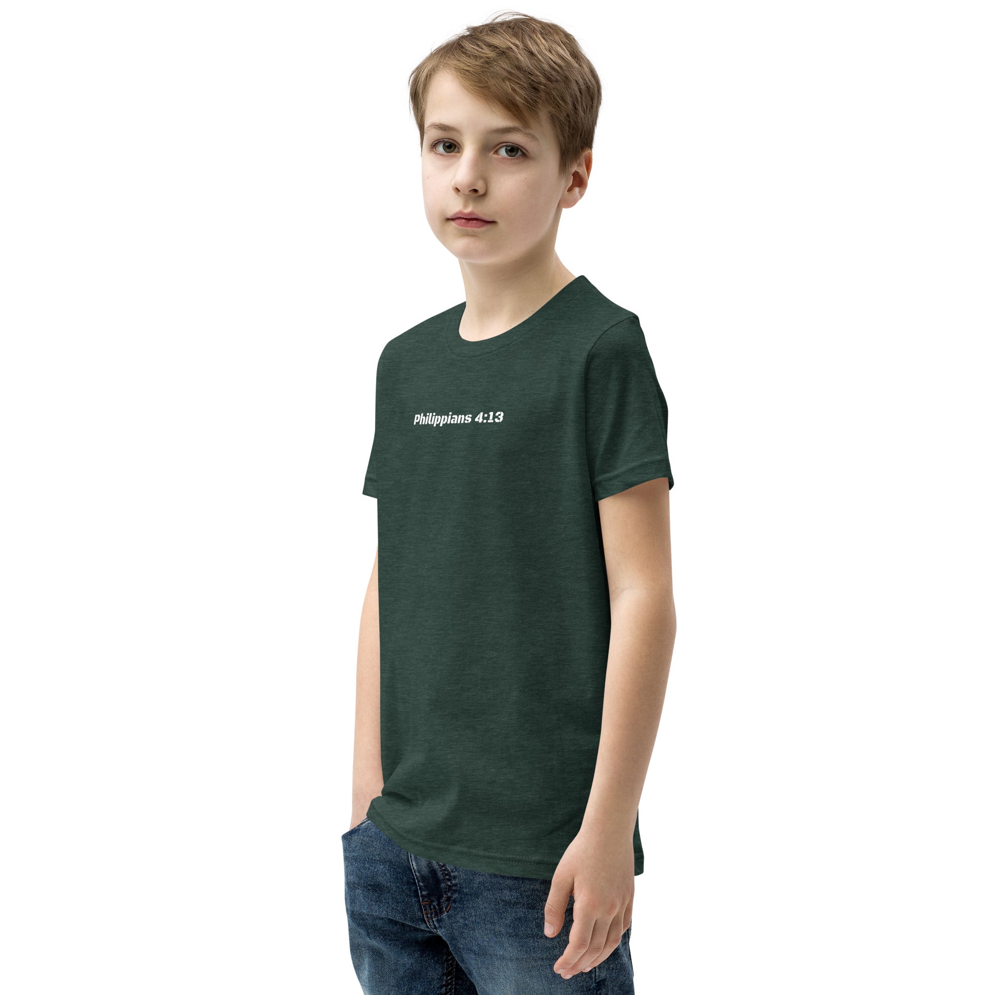 Boy's Youth Short Sleeve T-Shirt - Philippians 4:13