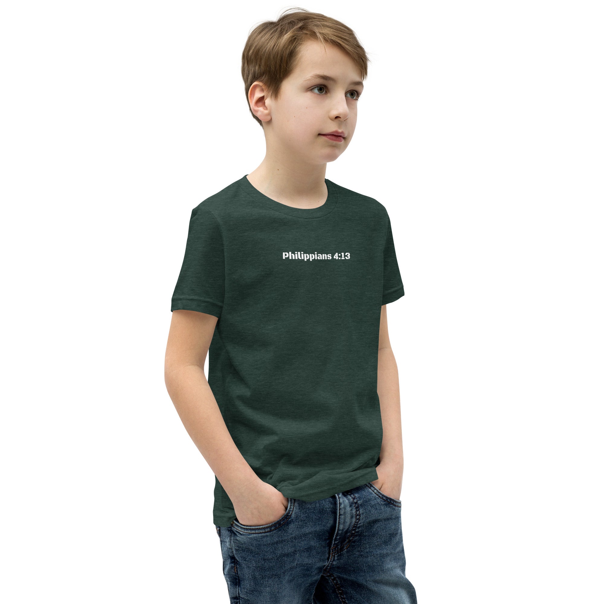 Boy's Youth Short Sleeve T-Shirt - Philippians 4:13