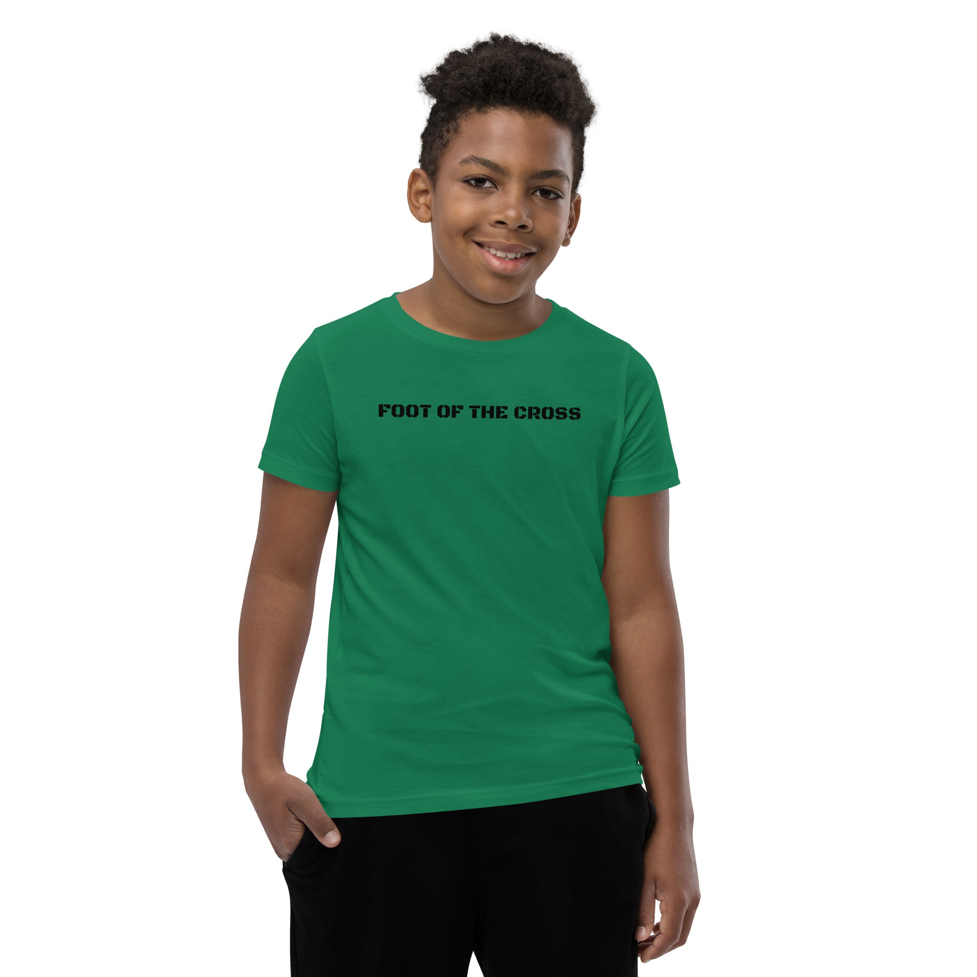 Boy's Youth Short Sleeve T-Shirt - Foot of the Cross