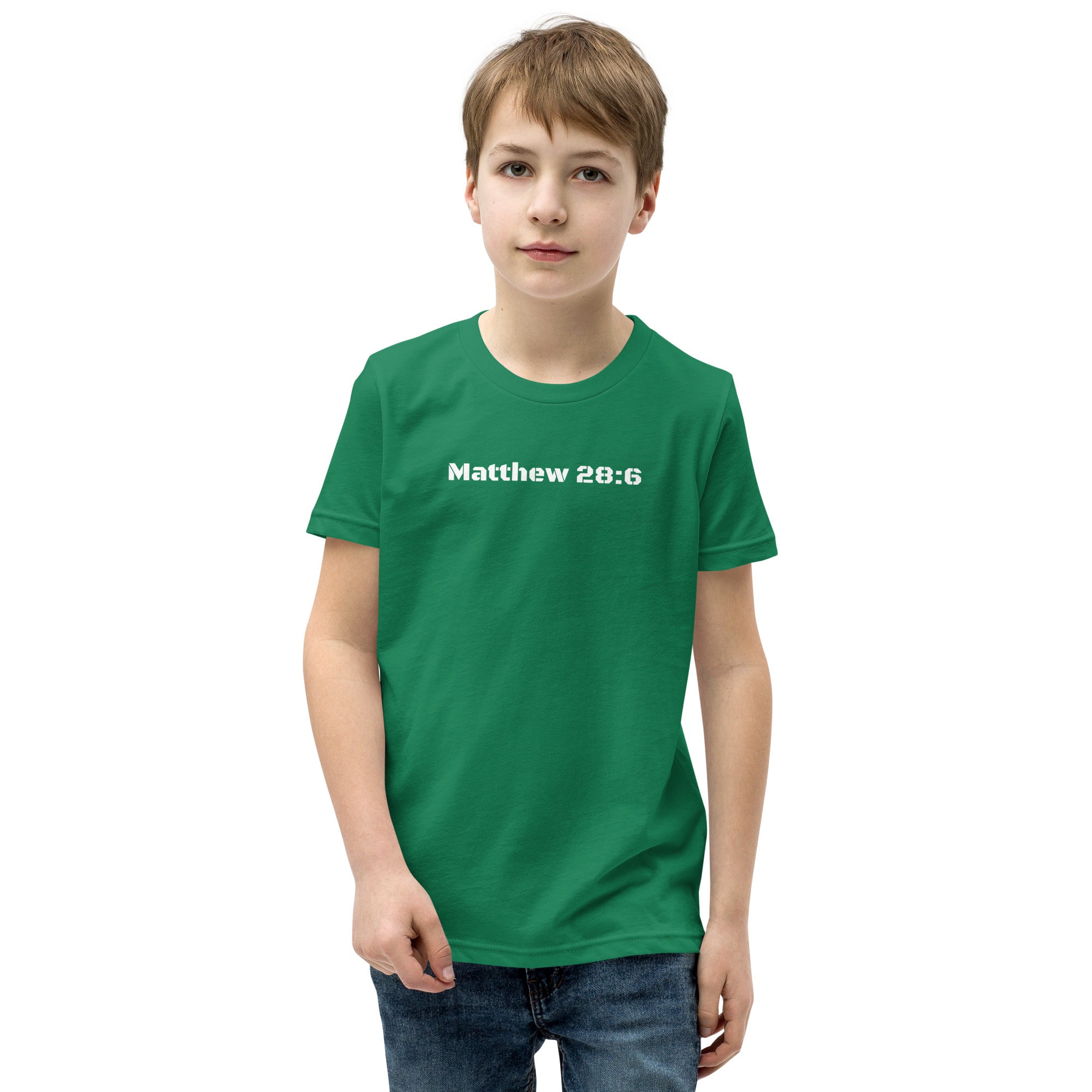 Boy's Youth Short Sleeve T-Shirt - Matthew 28:6