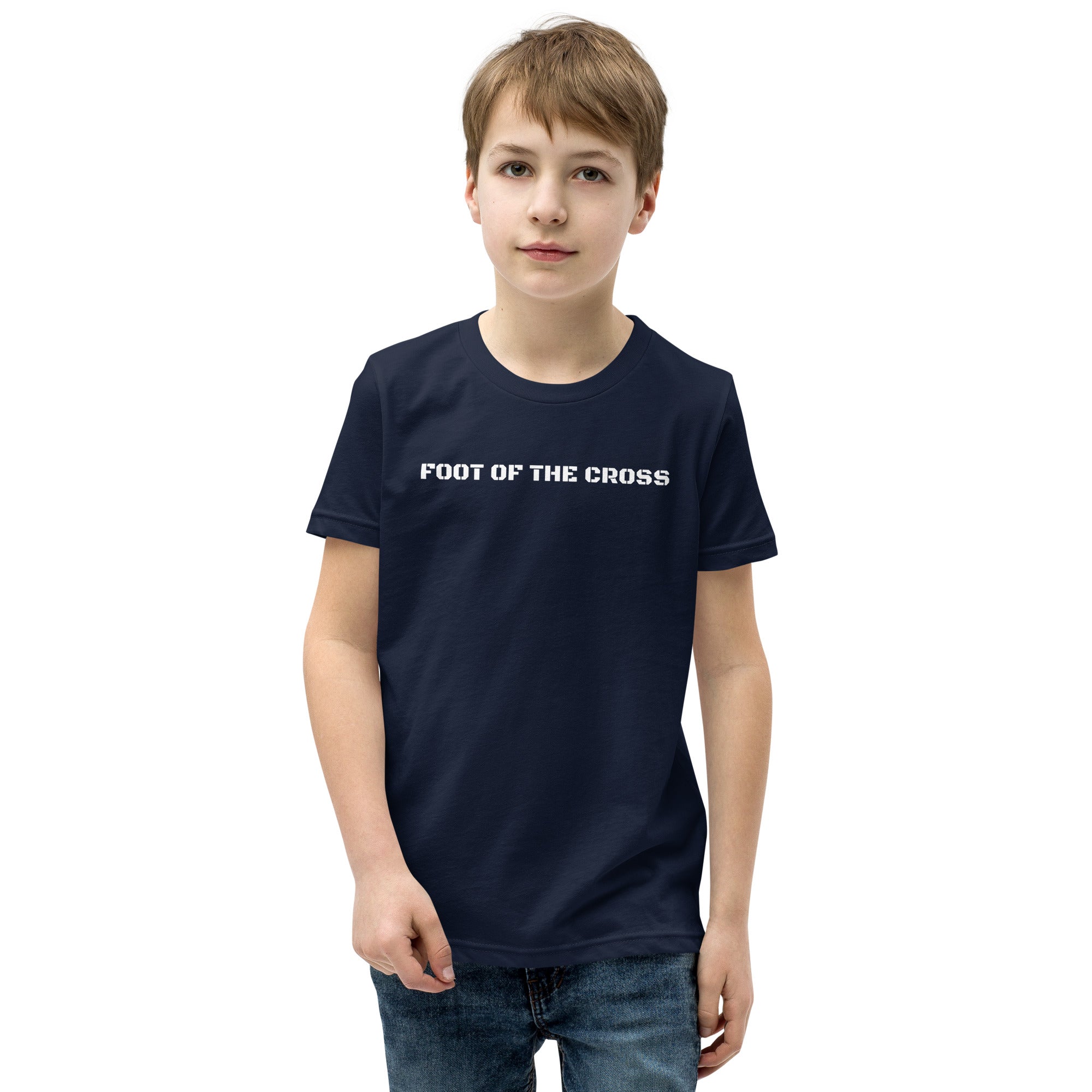 Boy's Youth Short Sleeve T-Shirt - Foot of the Cross